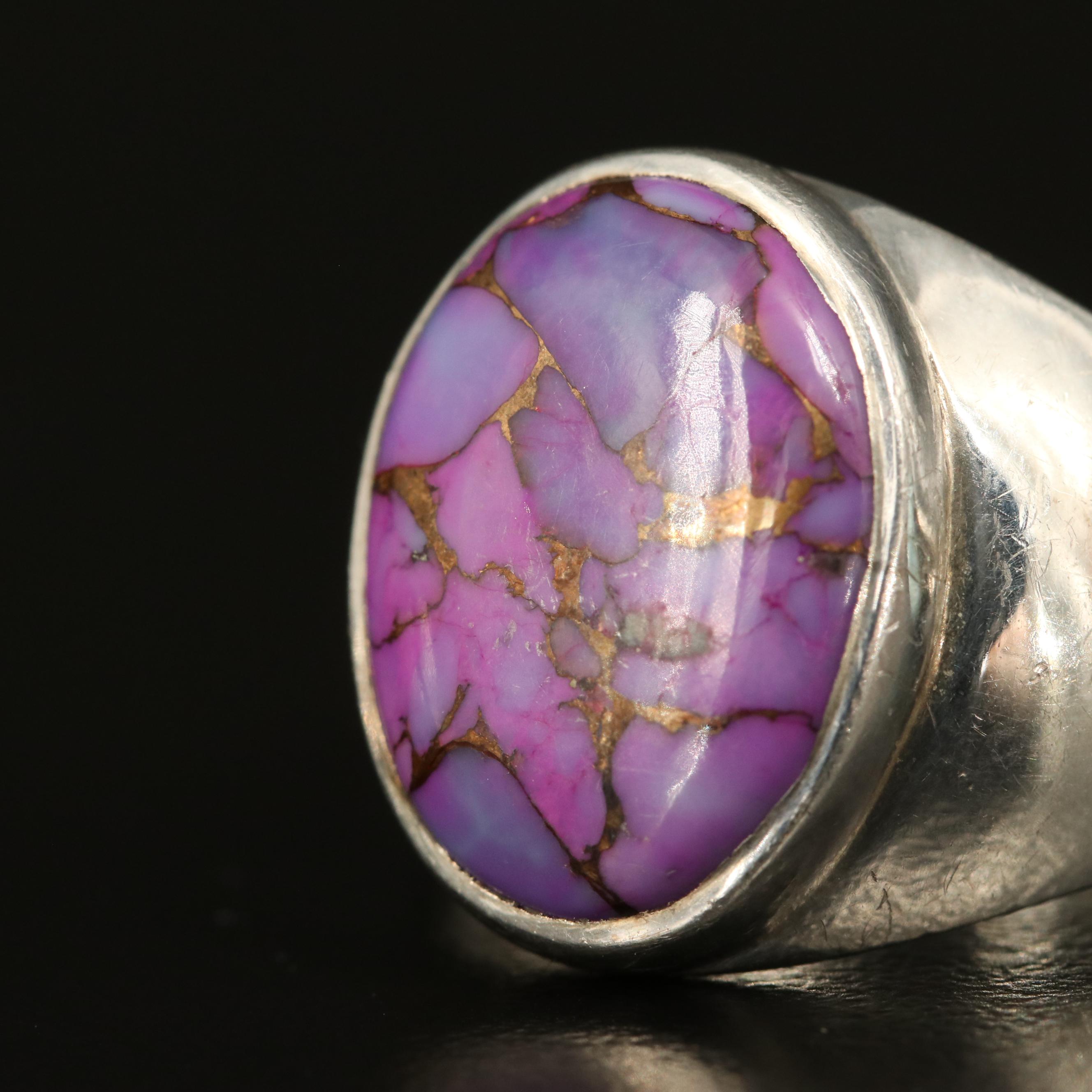 Sterling Rings with Larimar, Turquoise and Mother of Pearl