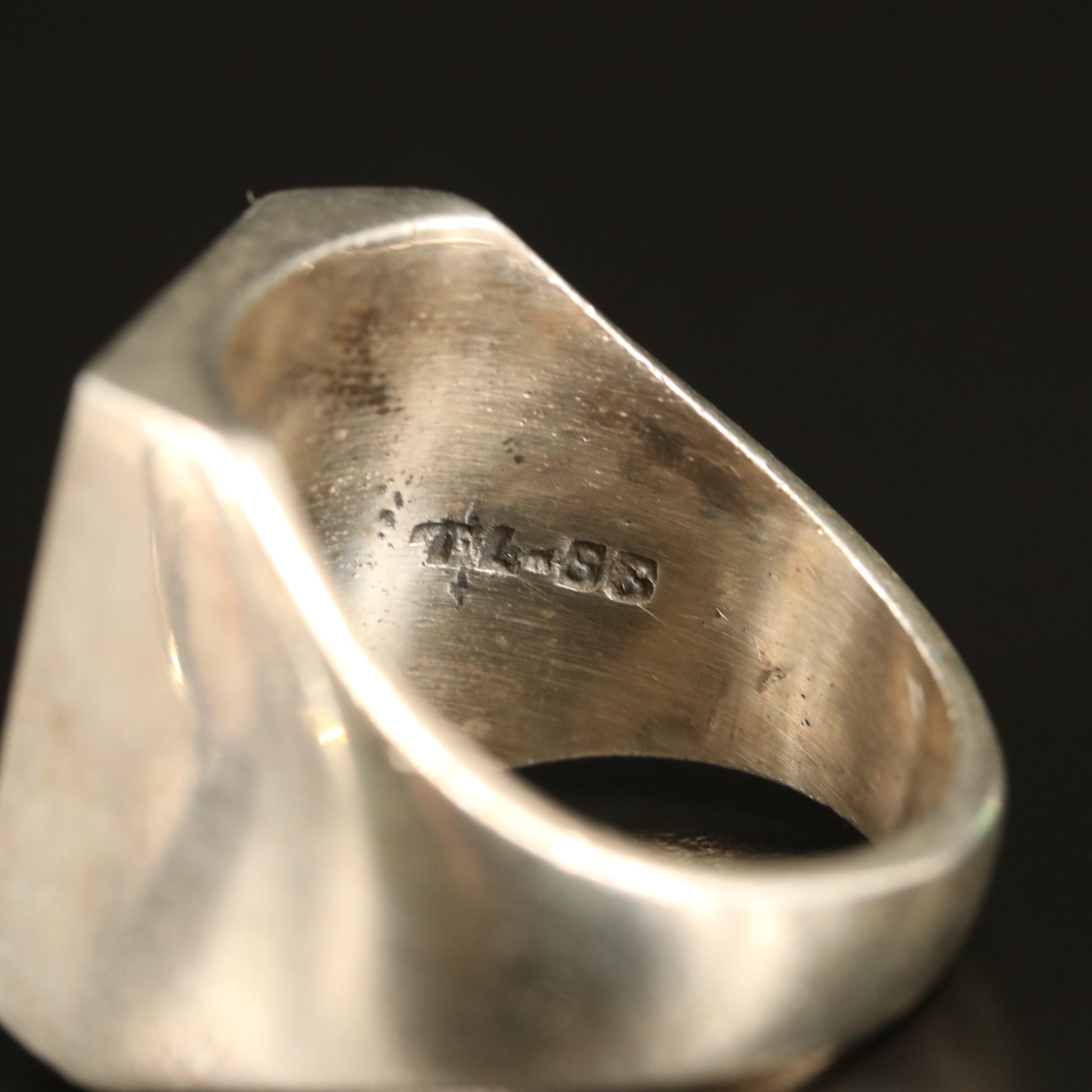 Sterling Ring Selection with Cinnabrite, Lapis Lazuli and Chrysoprase