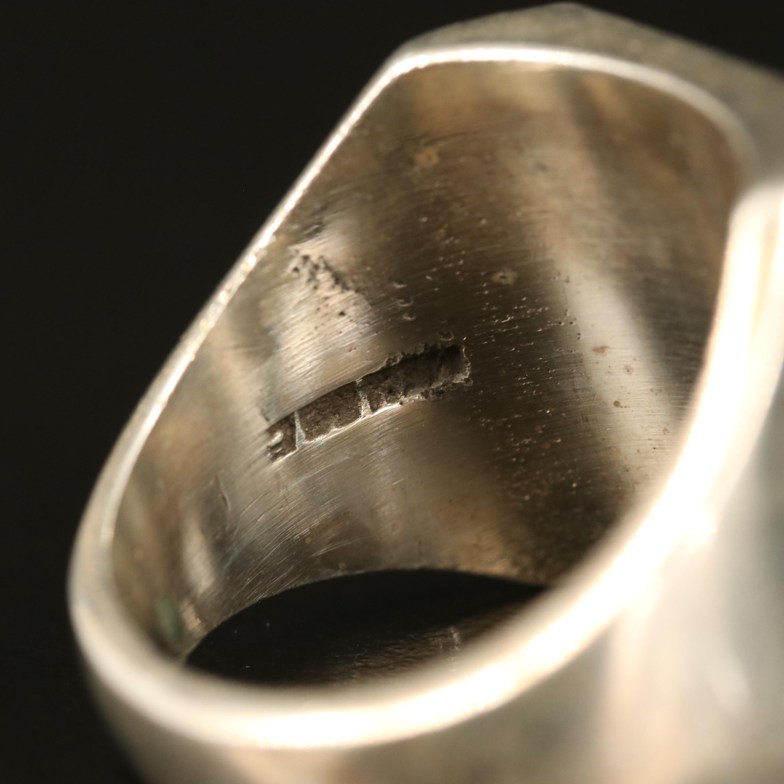 Sterling Ring Selection with Cinnabrite, Lapis Lazuli and Chrysoprase