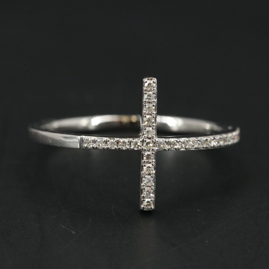 EFFY 14K WHITE GOLD DIAMOND RING