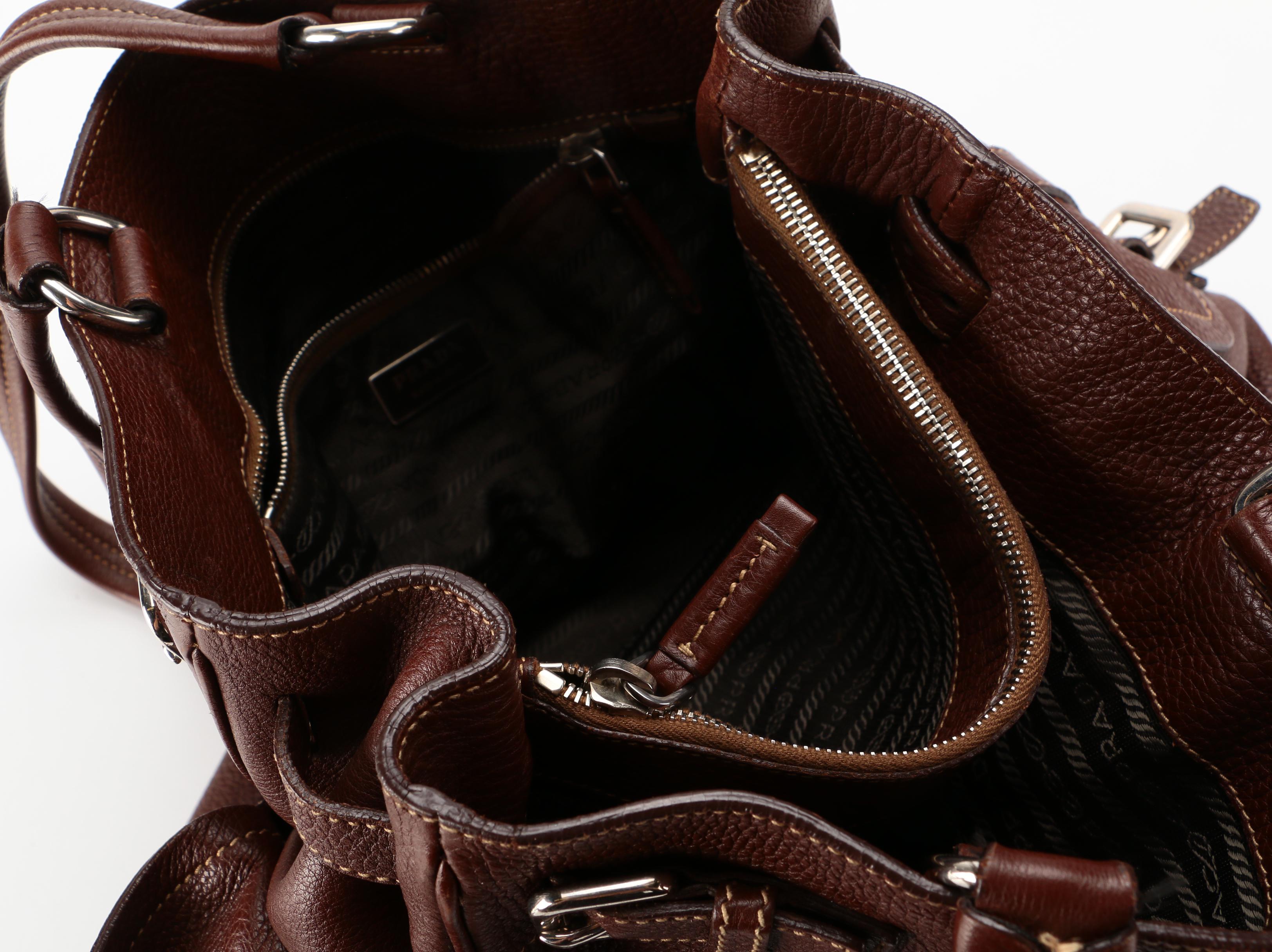 Prada Tote Bag in Vitello Daino Bruciato Leather