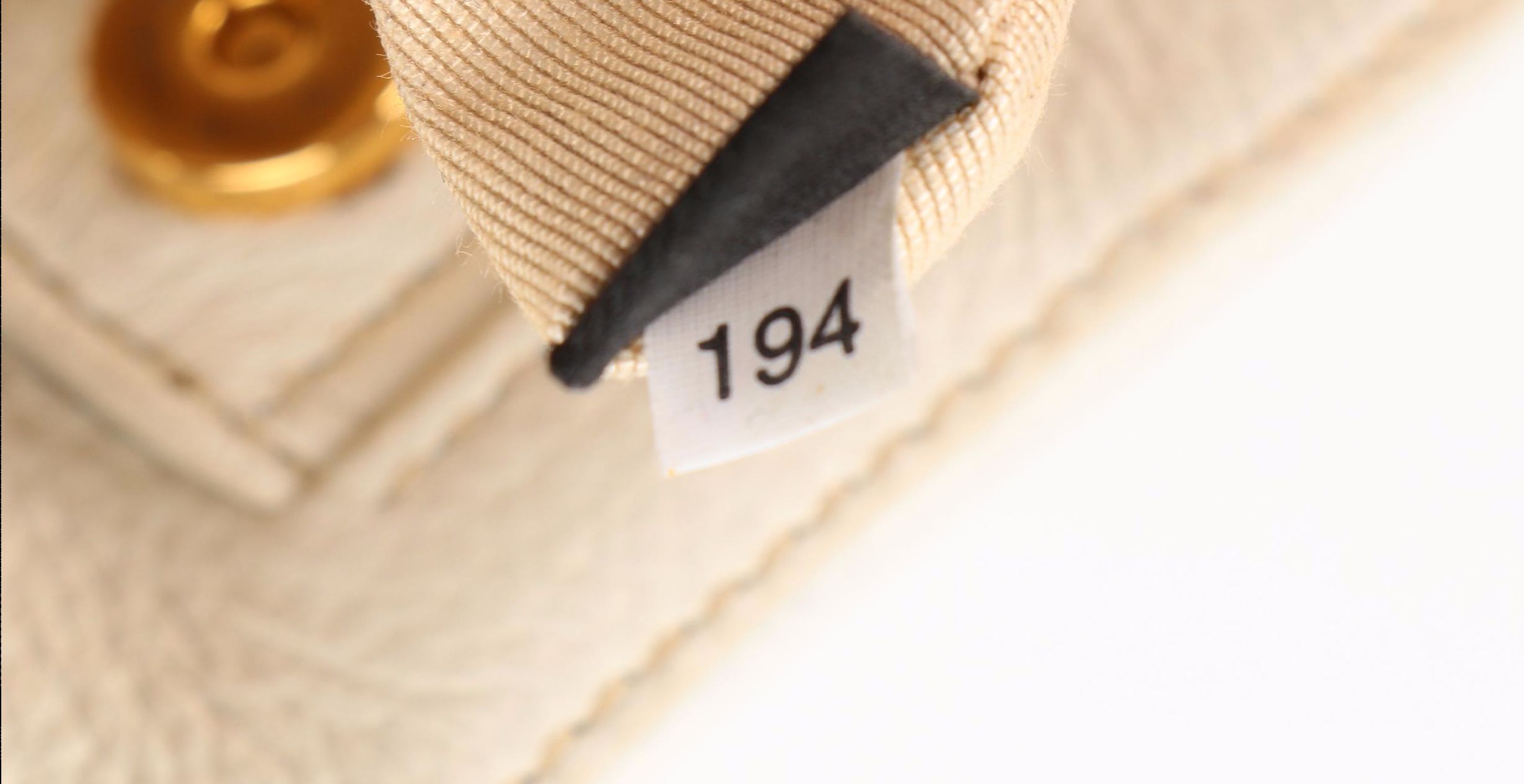 Prada Shoulder Bag in White Pebbled Deerskin Leather