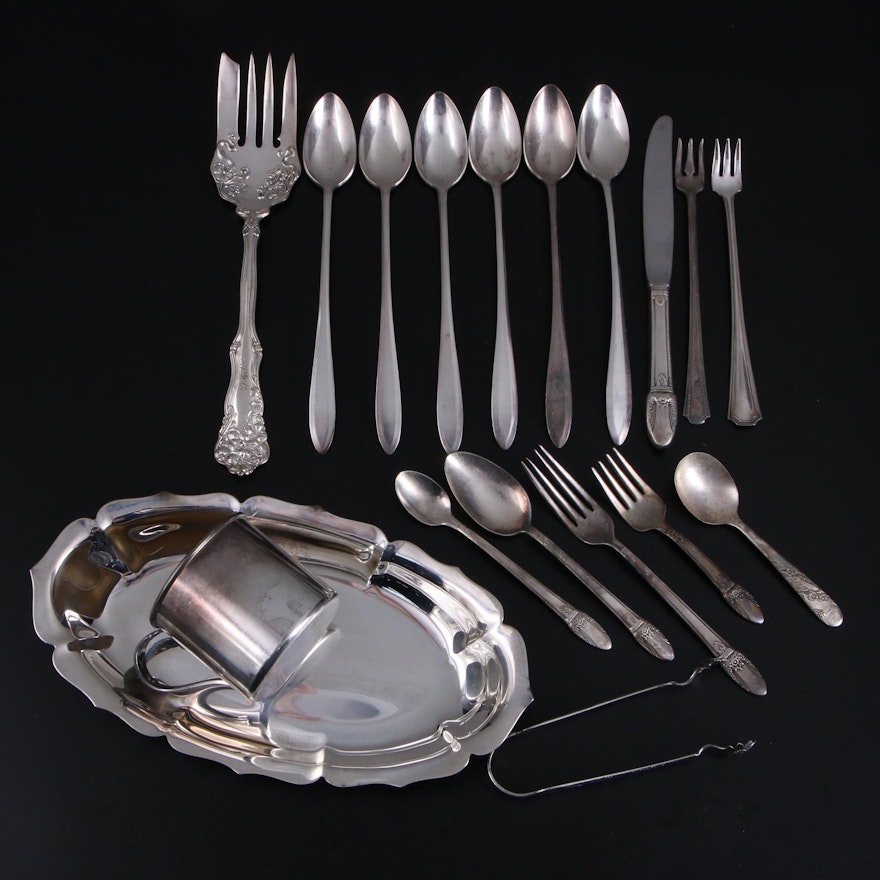 Rogers Bros. "First Love" Flatware and Other Silver Plate Serveware and Utensils