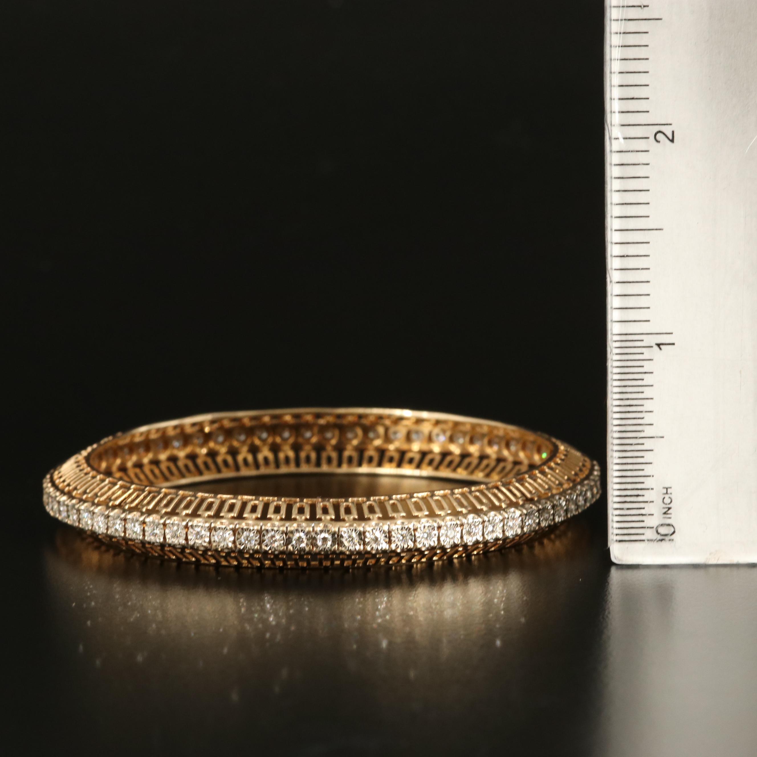 14K 3.18 CTW Diamond Openwork Bangles