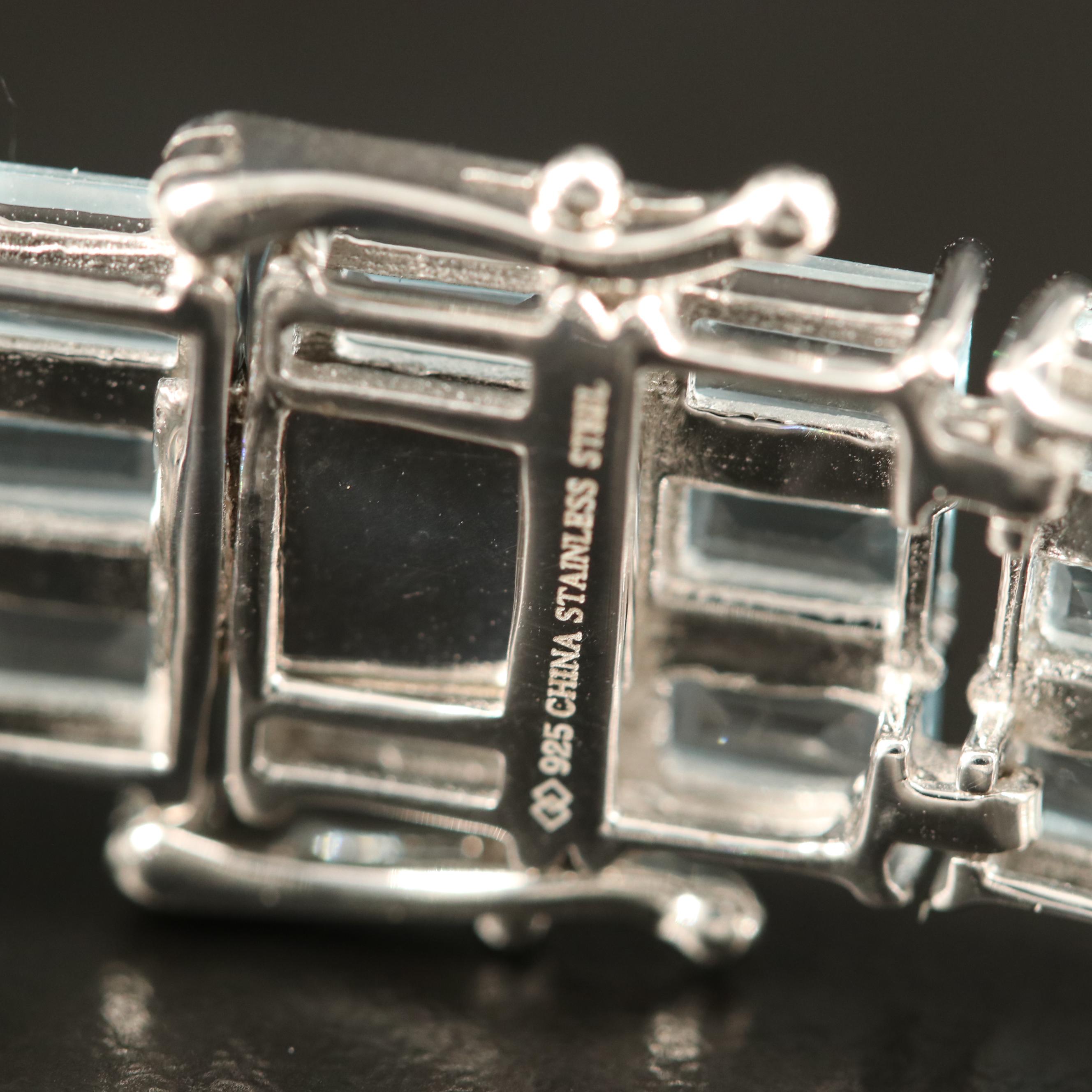 Sterling Sky Blue Topaz Multi-Row Bracelet