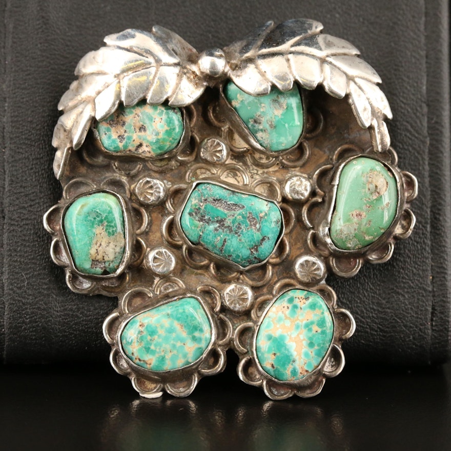 Southwestern Sterling Turquoise Pendant