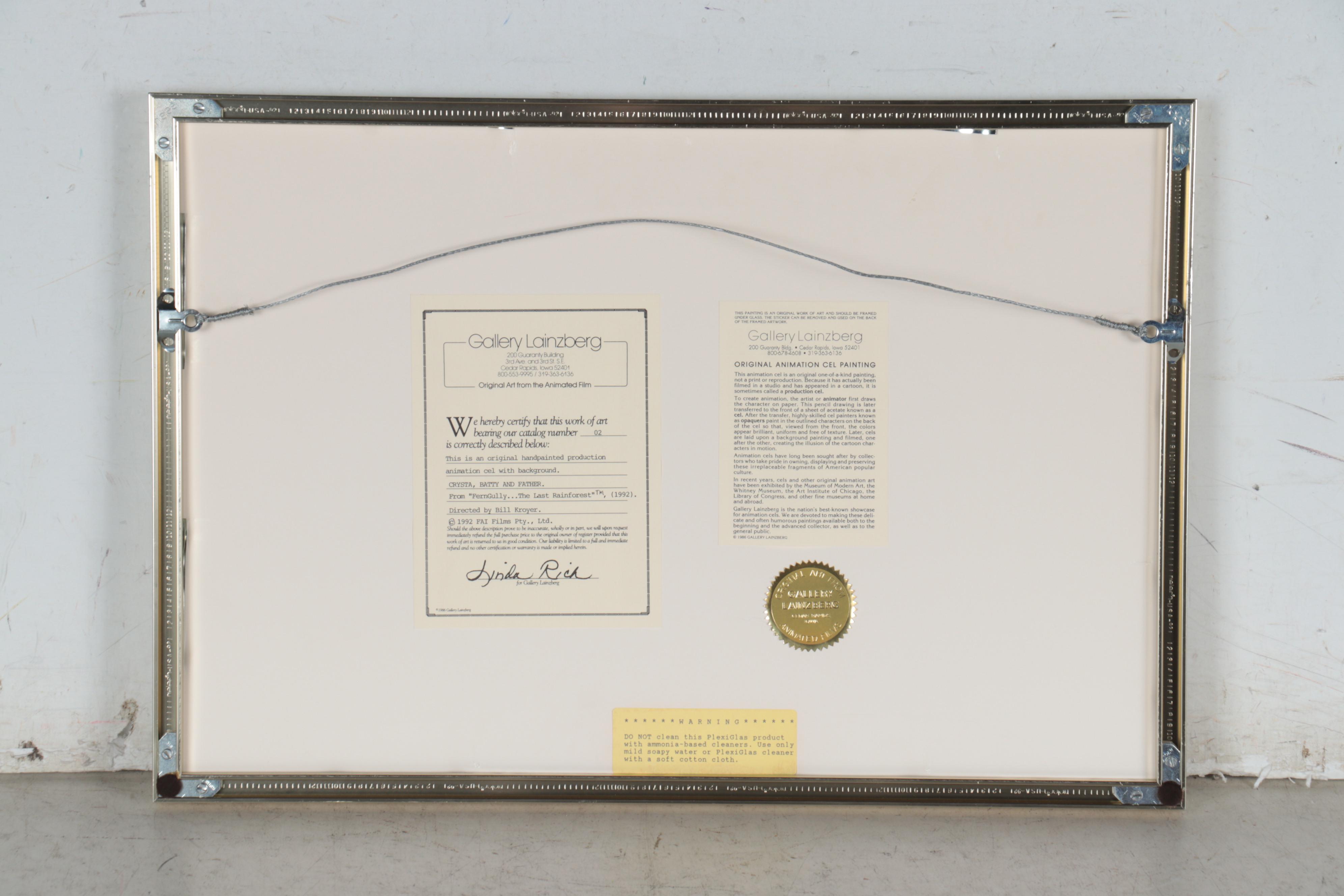 Kroyer Films Hand-Painted Animation Cel from Ferngully, 1992