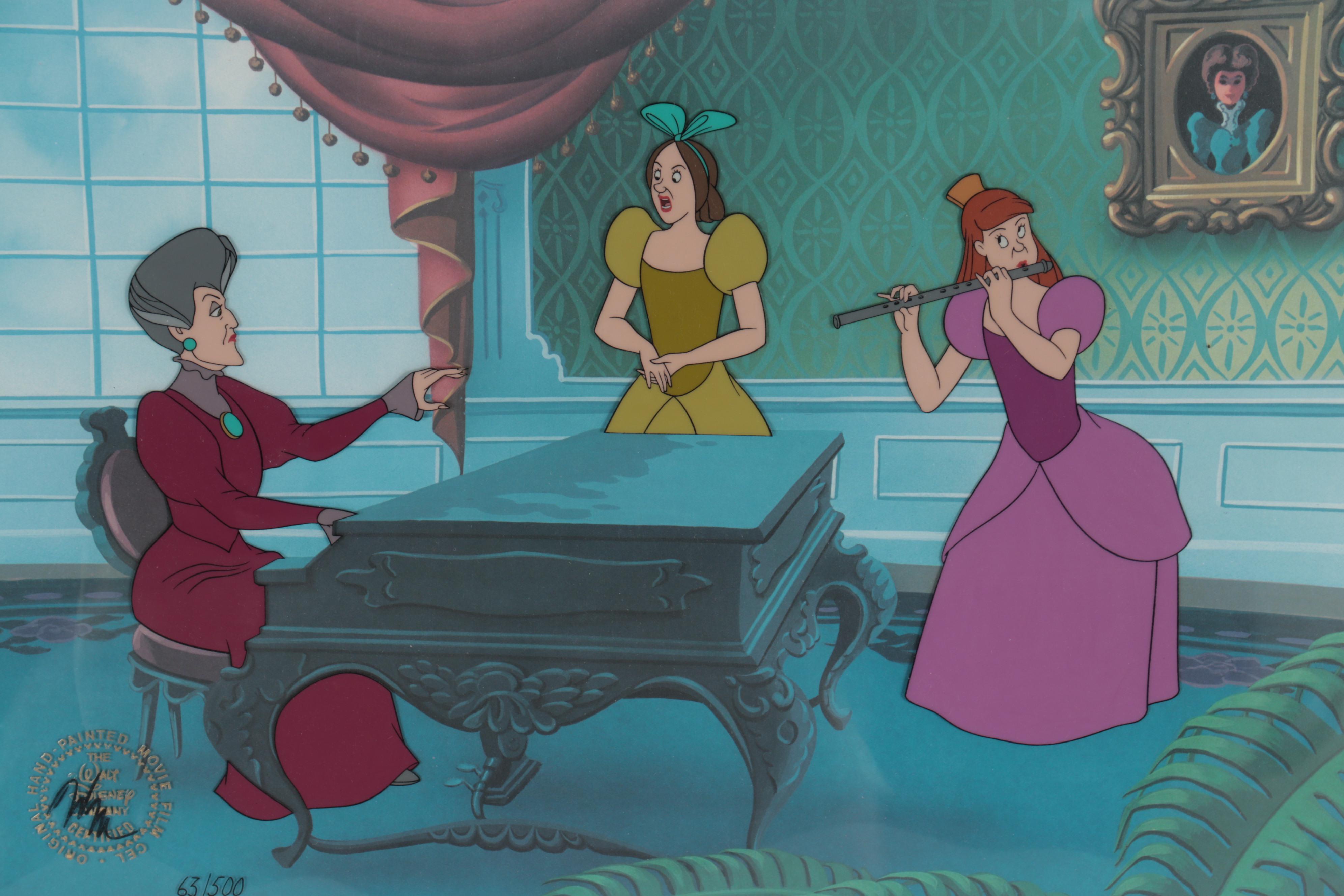 Walt Disney Hand-Painted Animation Cels from Cinderella, 1950