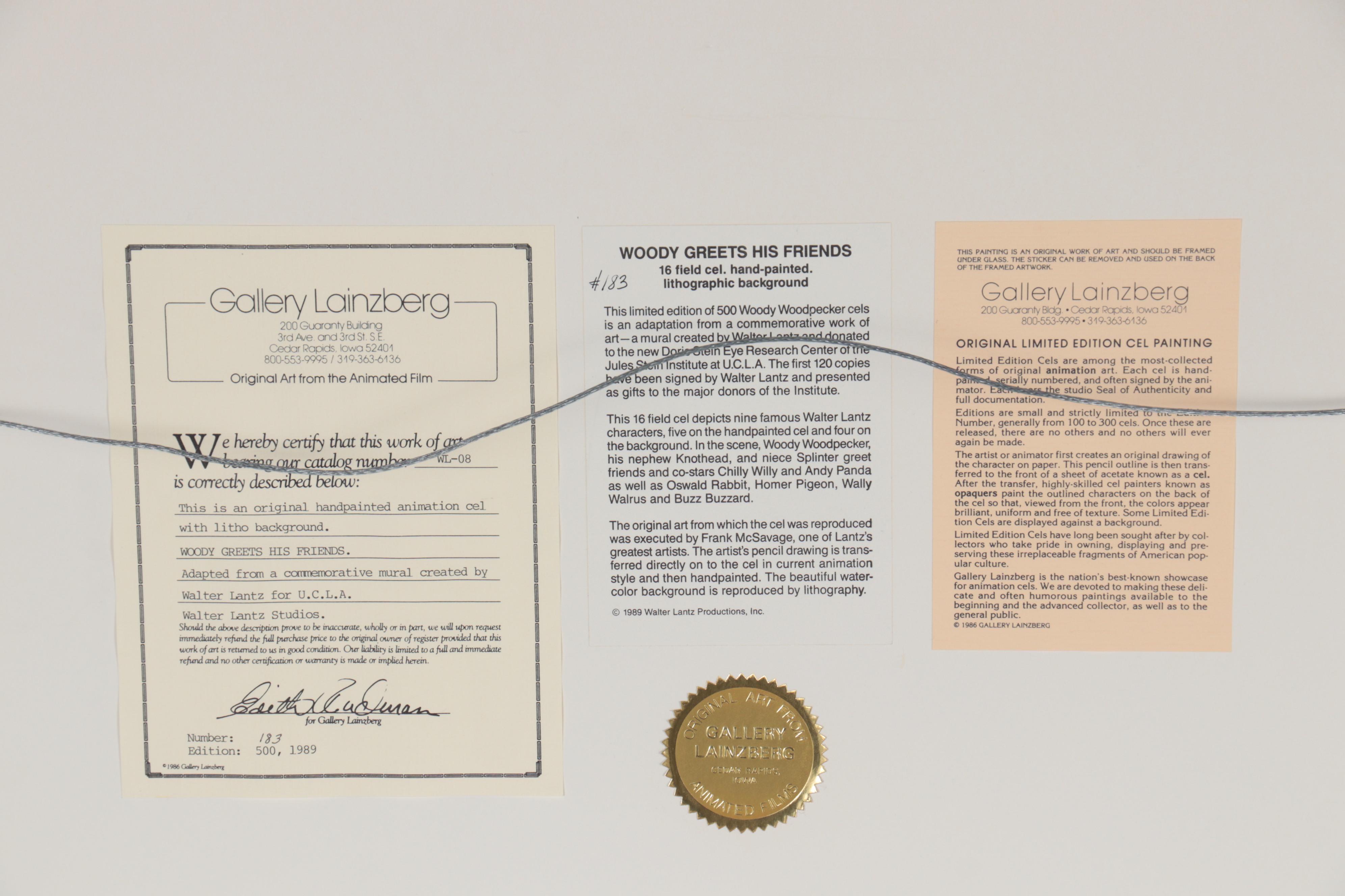 Walt Disney, Walter Lantz, & Turner Home Entertainment Sericel & Animation Cels