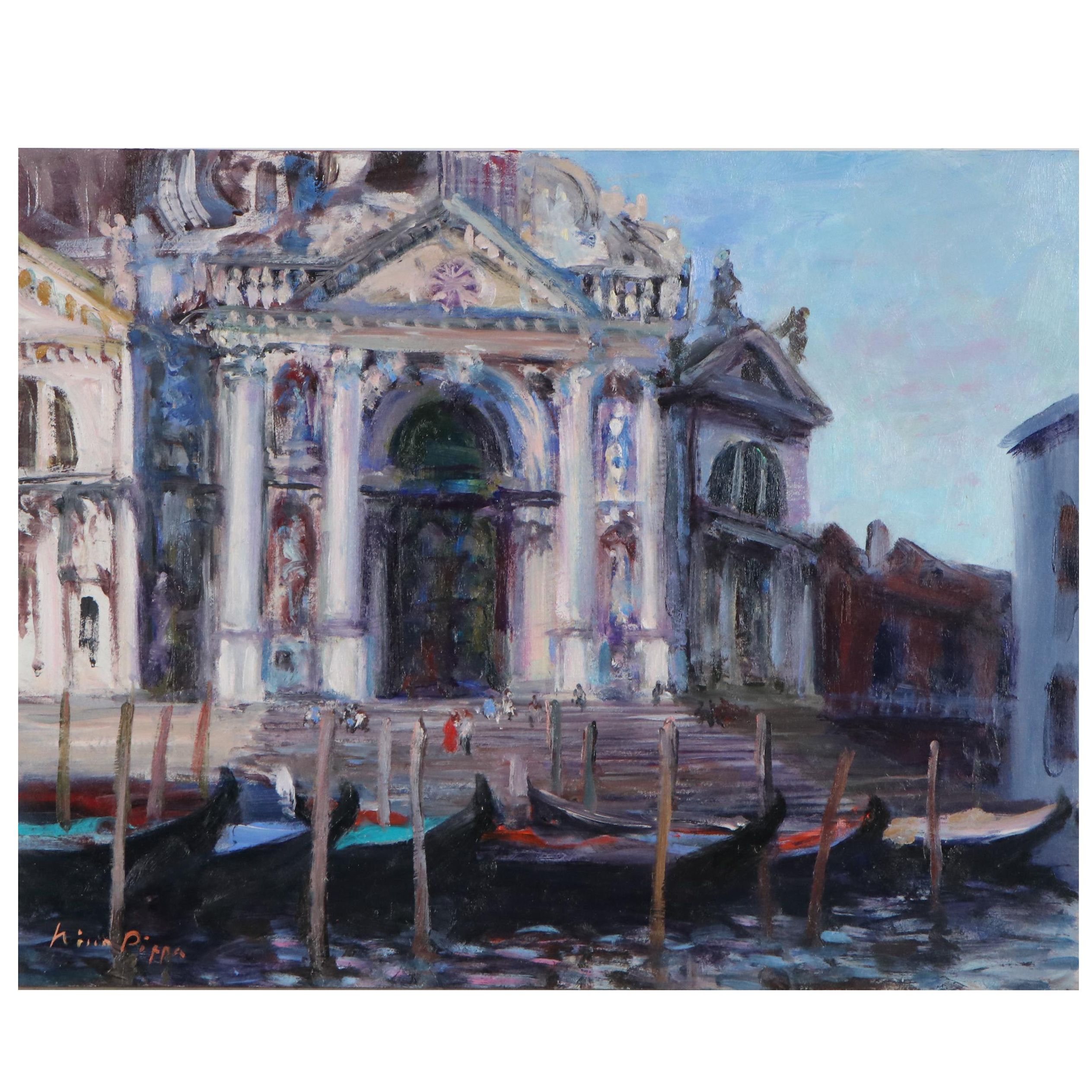 Nino Pippa Oil Painting "Venice - S. M. Della Salute," 2018