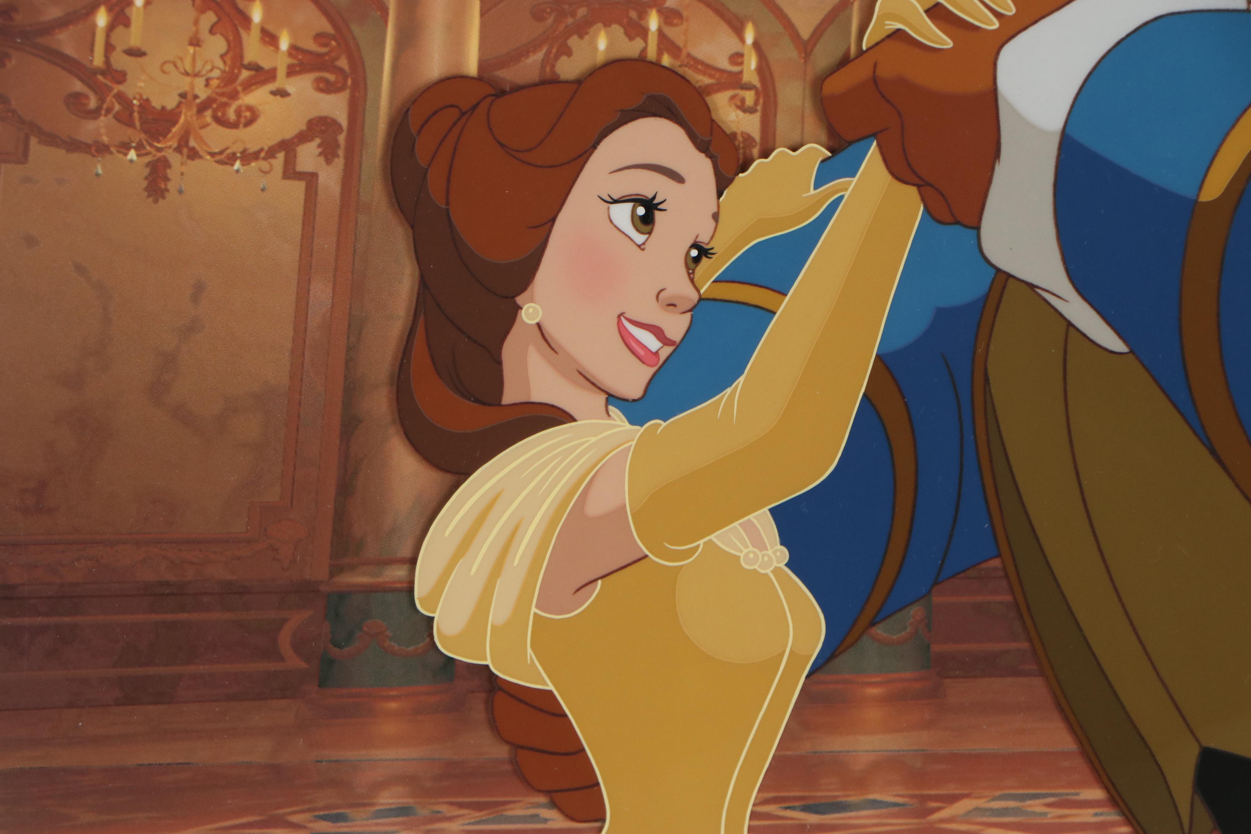 Walt Disney Hand-Painted Animation Cel from Beauty and the Beast, 1991