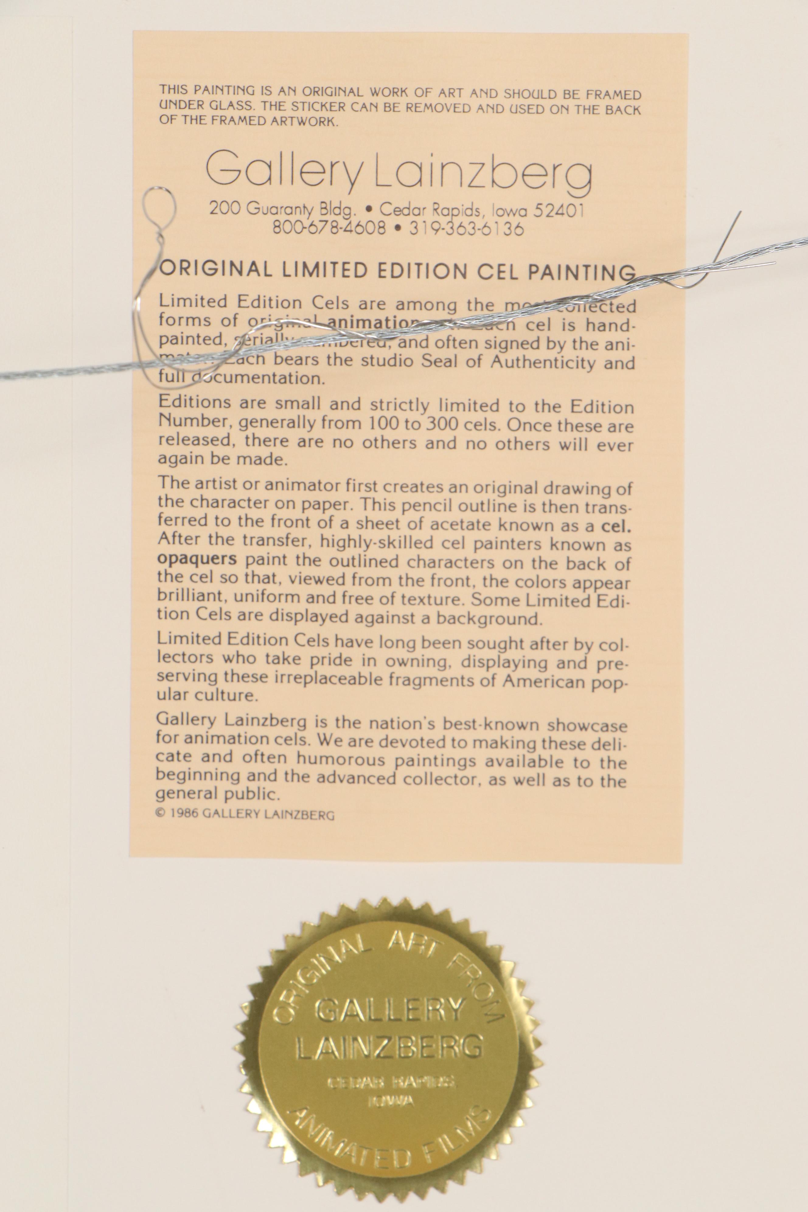 Walt Disney Hand-Painted Animation Cel from Beauty and the Beast, 1991