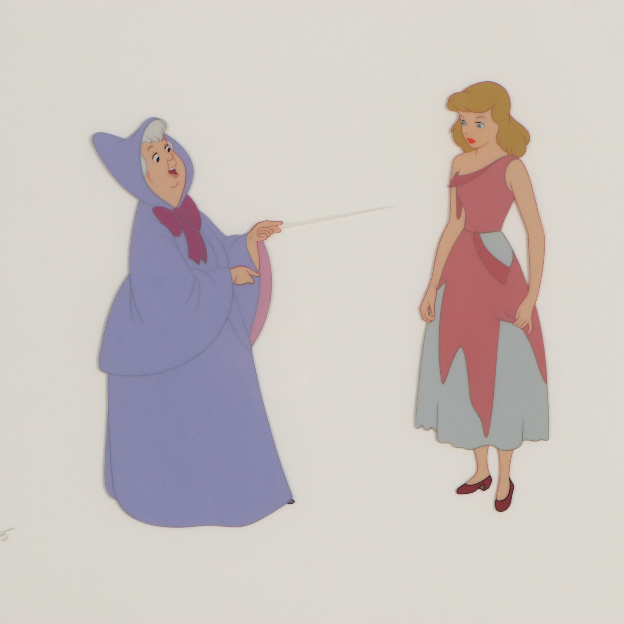 Walt Disney Hand-Inked Animation Cel From Cinderella, 1950