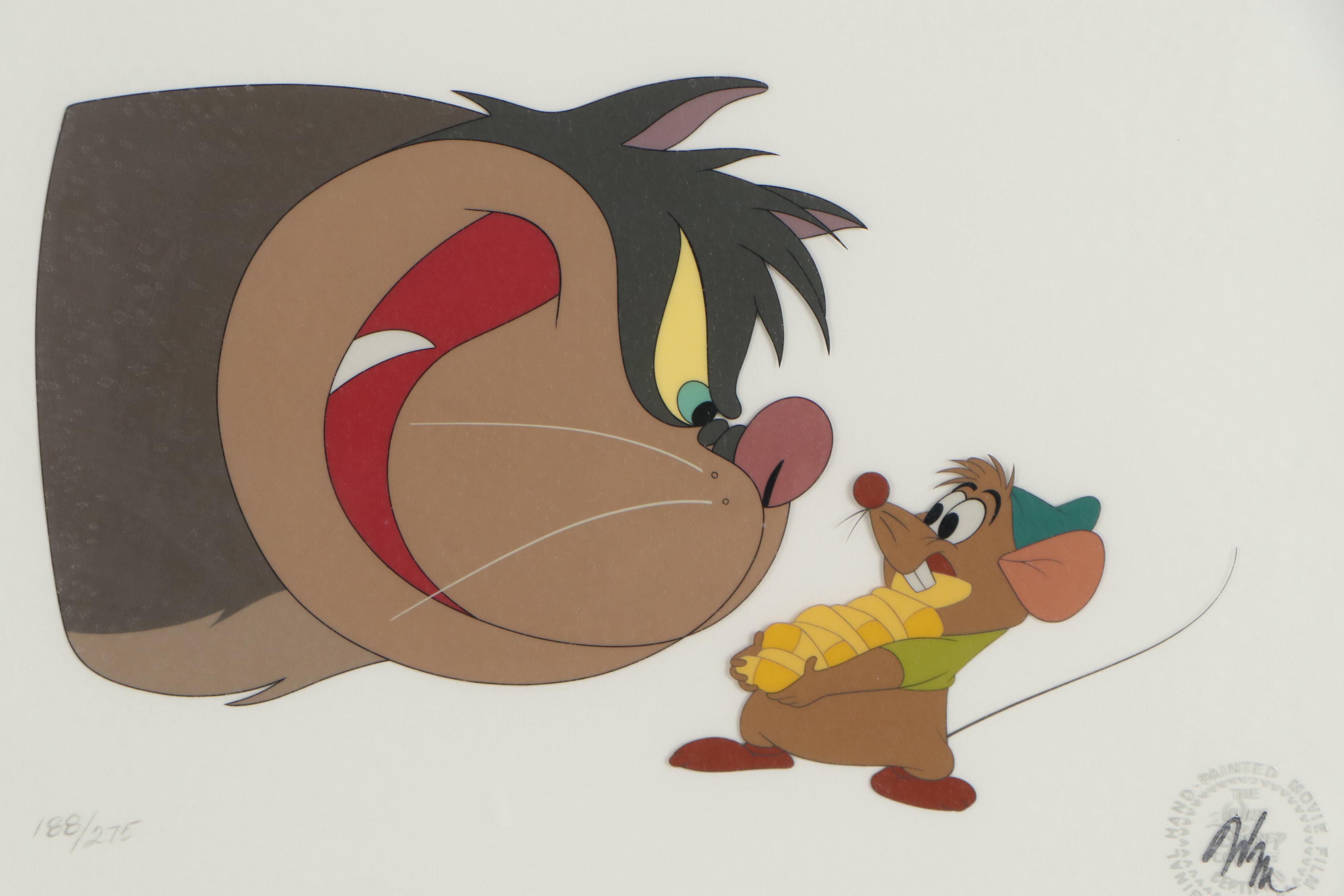 Disney "Cinderella" Hand-Painted Animation Cels, 1980