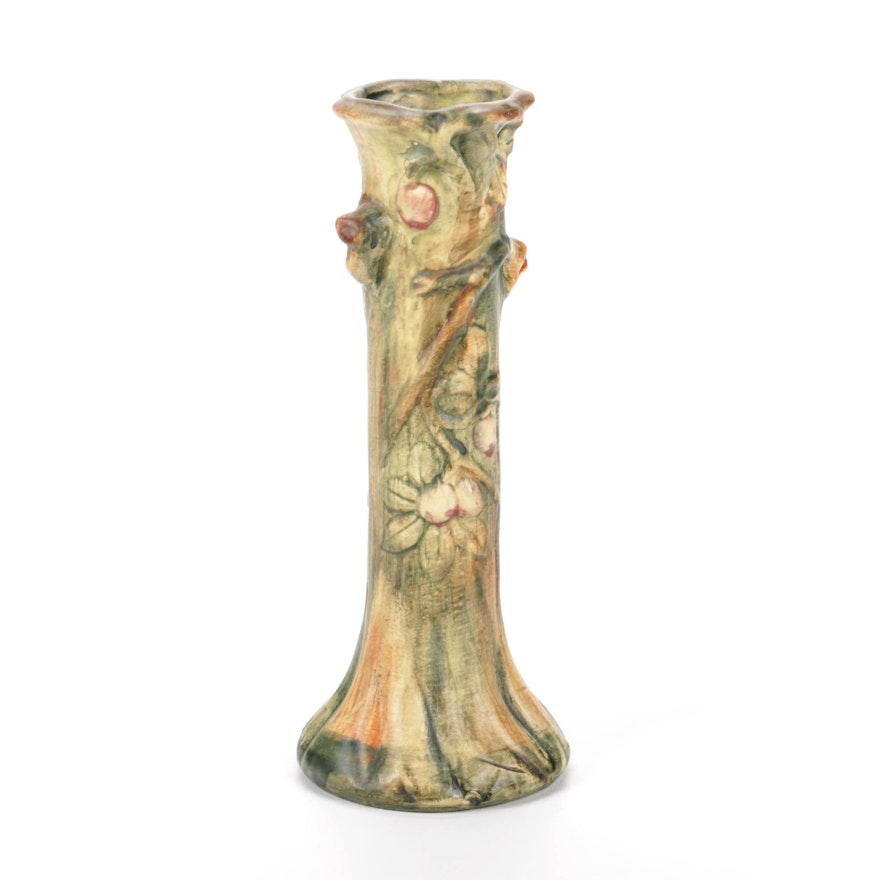 Weller Pottery "Woodcraft" Ceramic Bud Vase, Early 20th Century