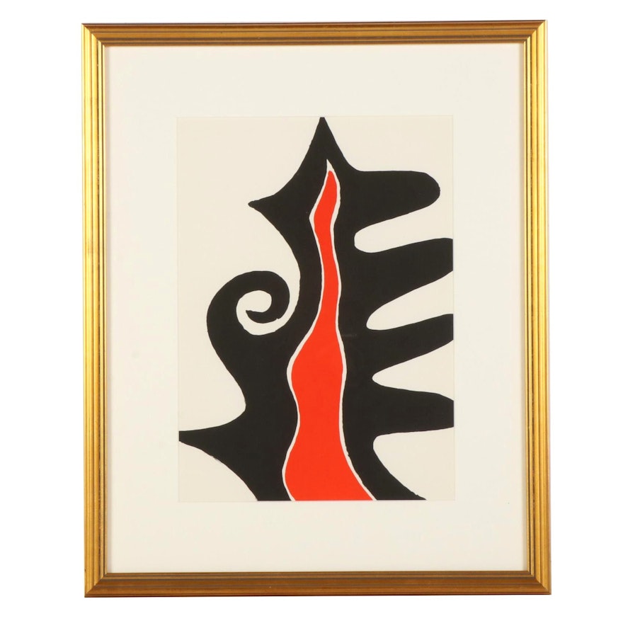 Alexander Calder Color Lithograph for "Derrière le Miroir," 1973