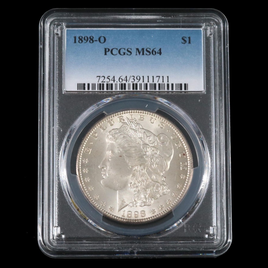 PCGS Graded MS64 1898-O Morgan Silver Dollar