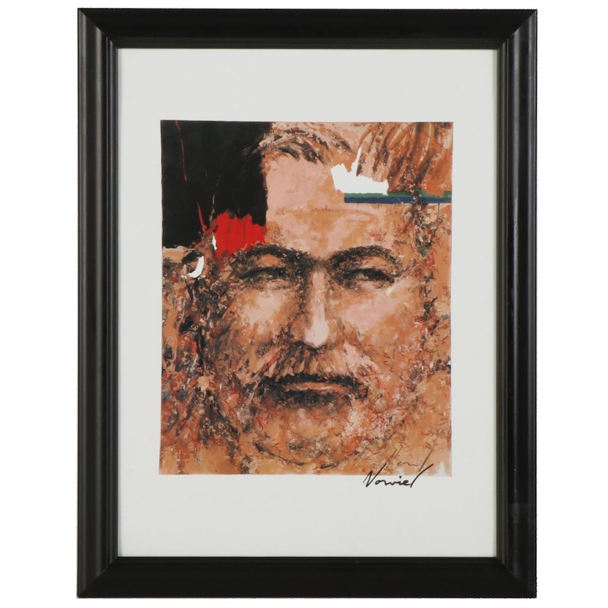 Michael Norviel Offset Lithograph "Hemingway," Circa 2014