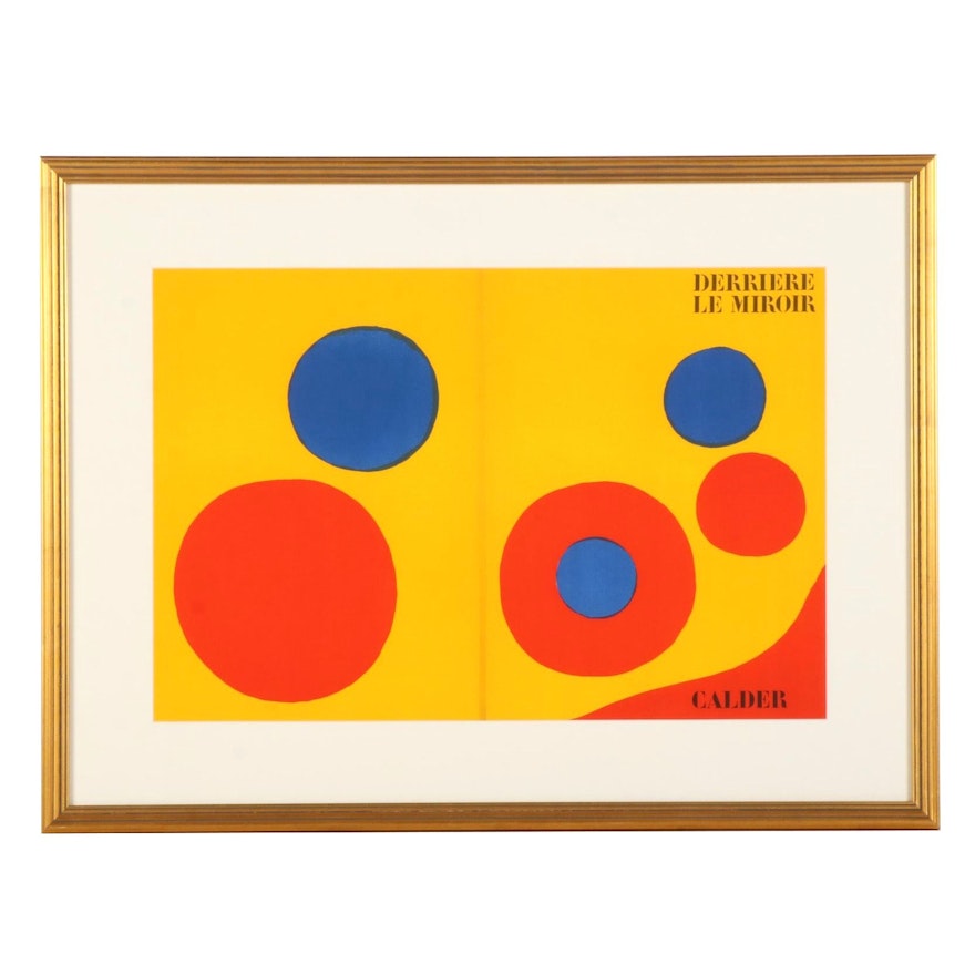 Alexander Calder Color Lithograph Cover for "Derrière le Miroir," 1973