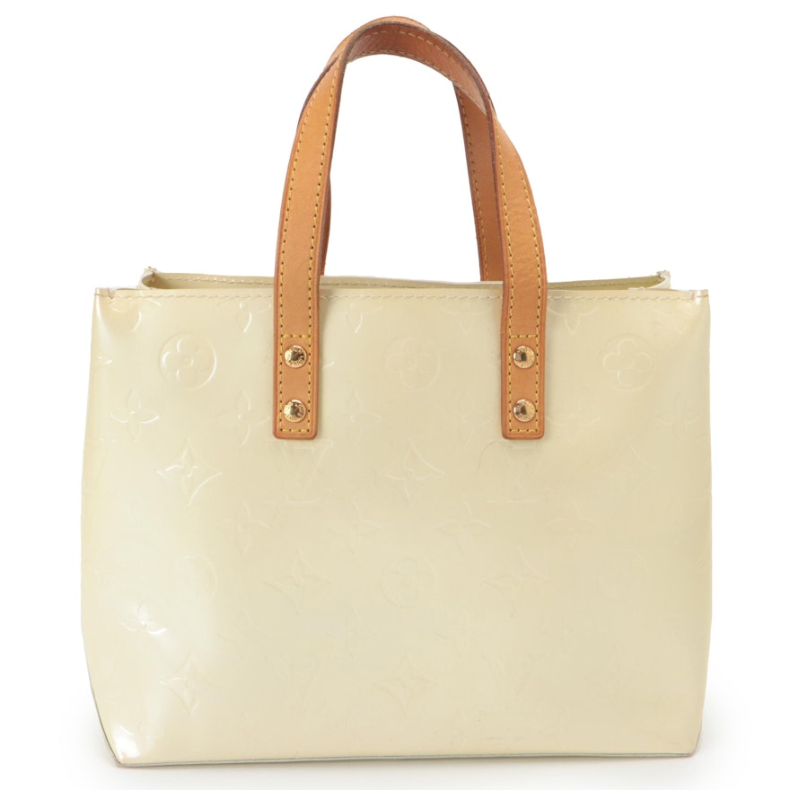 Louis Vuitton Reade PM Bag in Perle Monogram Vernis