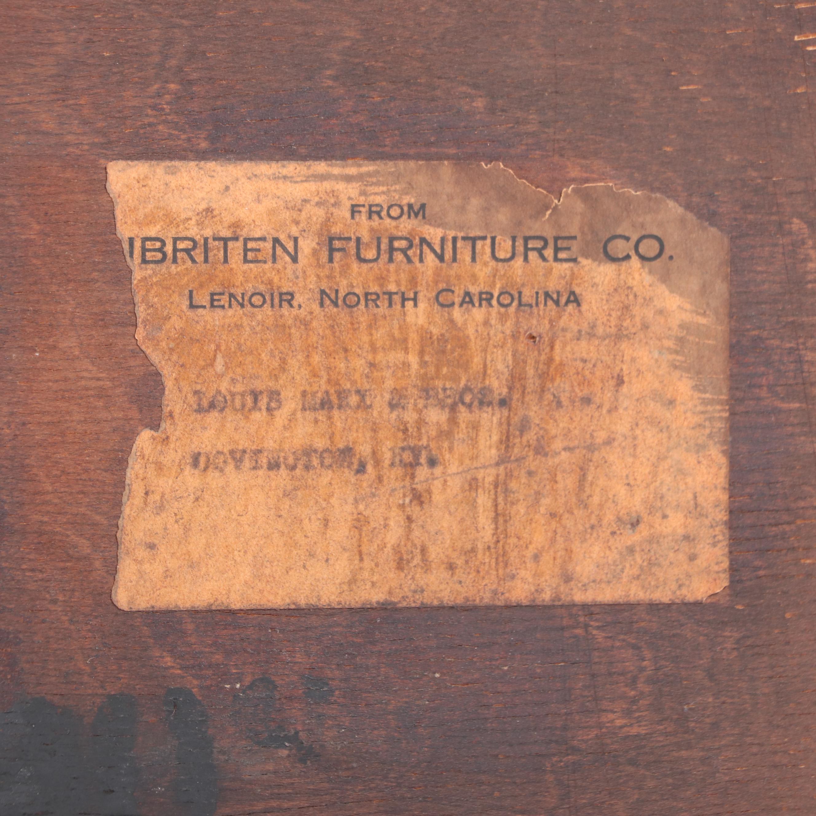 Hibriten Furniture Co. Art Deco Walnut Three-Drawer Dresser, circa 1930
