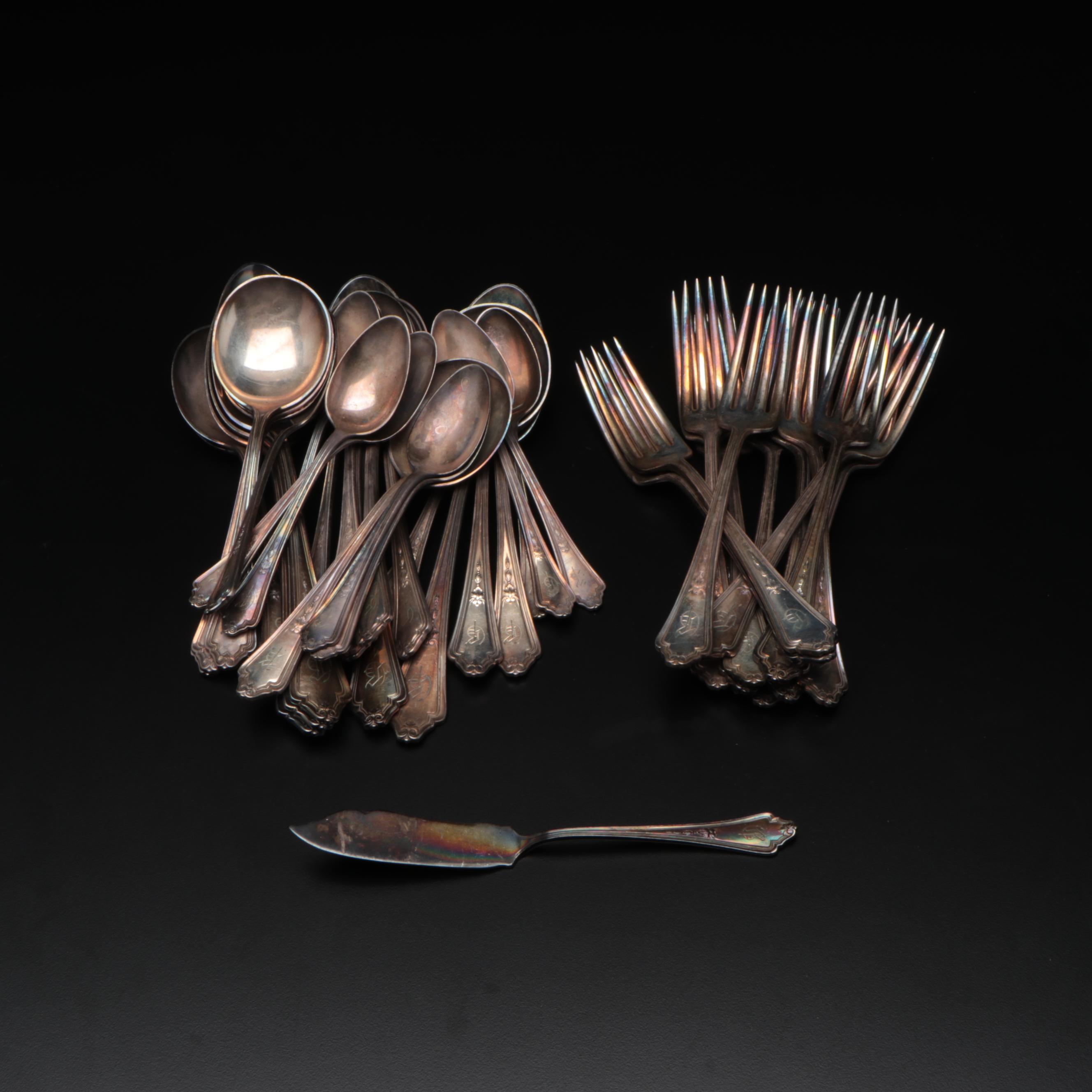 GM Co (Gorham) Silver Plated Flatware Set, Early 20th Century