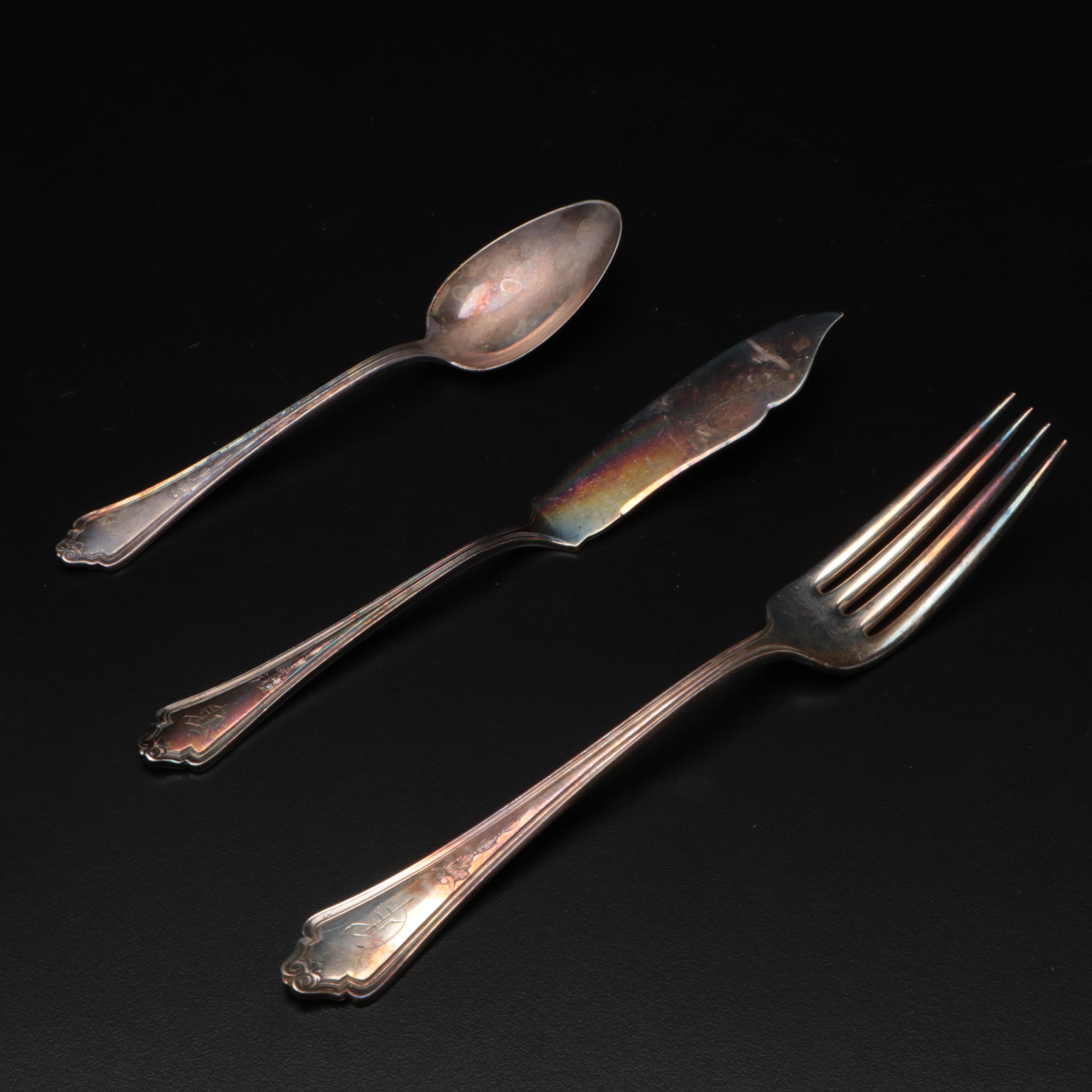GM Co (Gorham) Silver Plated Flatware Set, Early 20th Century