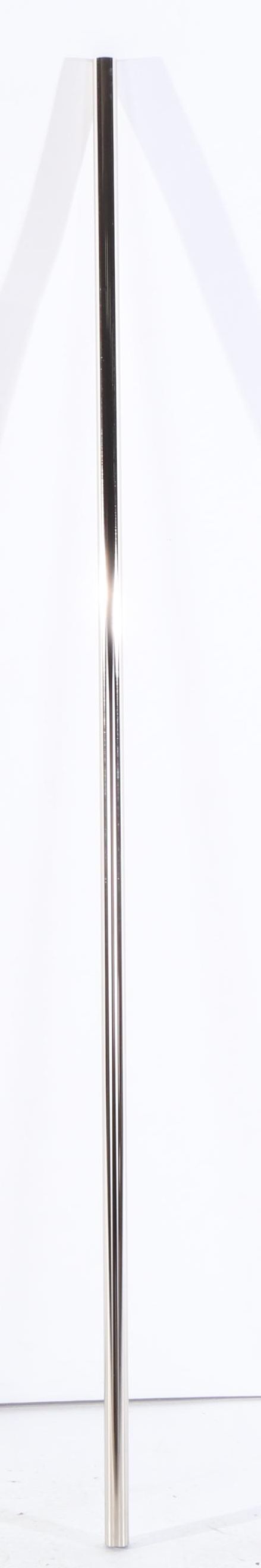 60" Solid Brass Chrome Straight Curtain Rod with Wall Flanges