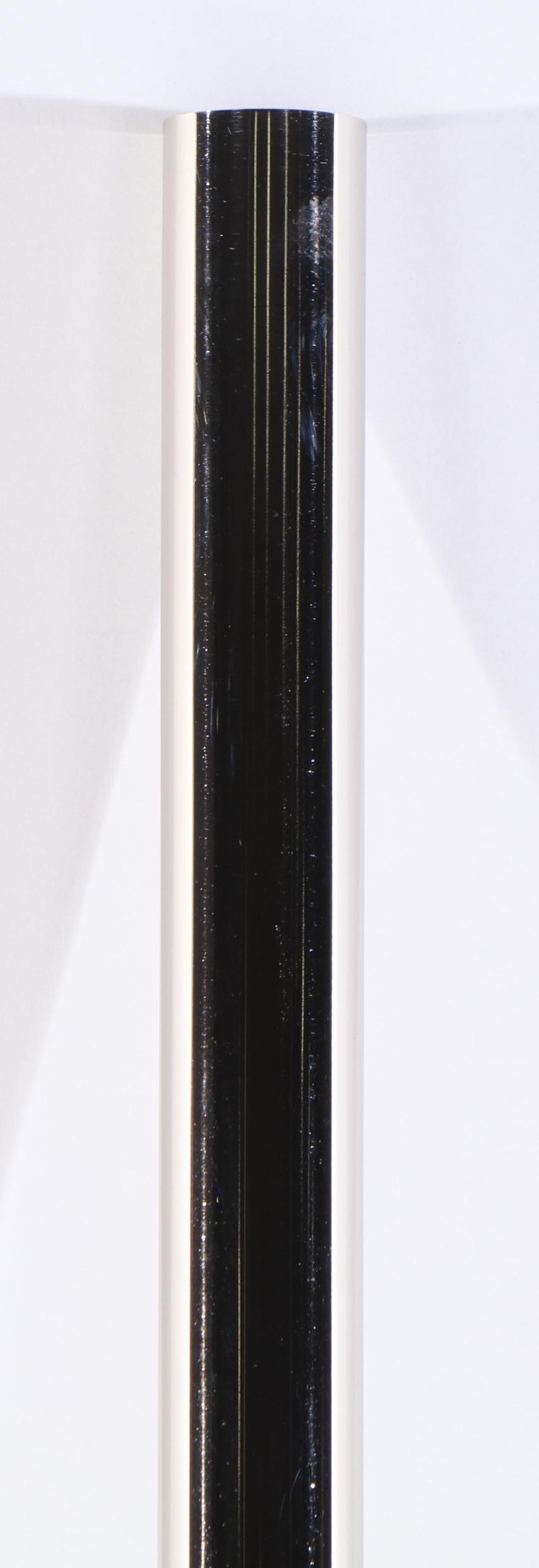 60" Solid Brass Chrome Straight Curtain Rod with Wall Flanges