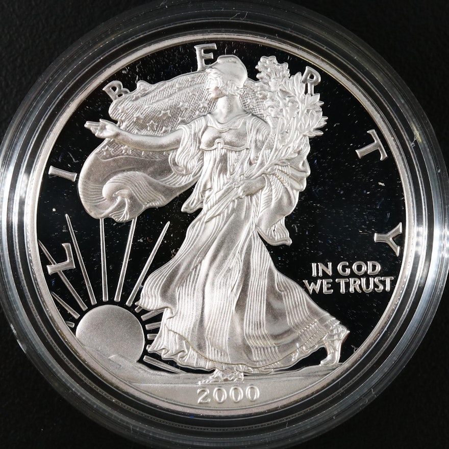 2000-P Proof American Silver Eagle Bullion Coin