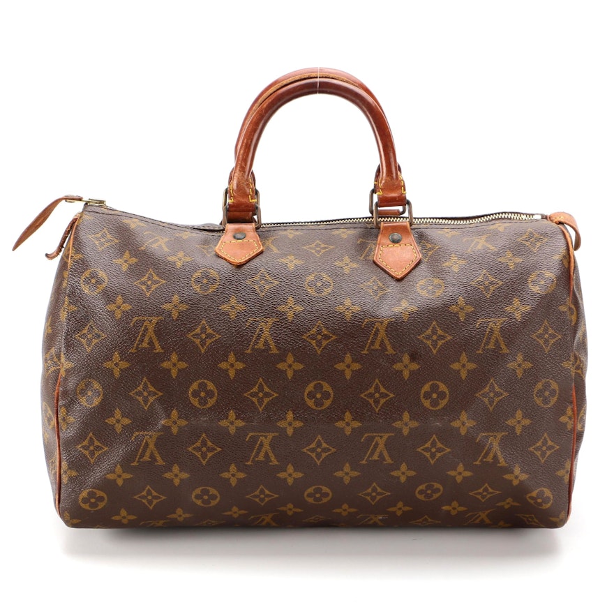 Louis Vuitton Speedy 35 in Monogram Canvas and Vachetta Leather