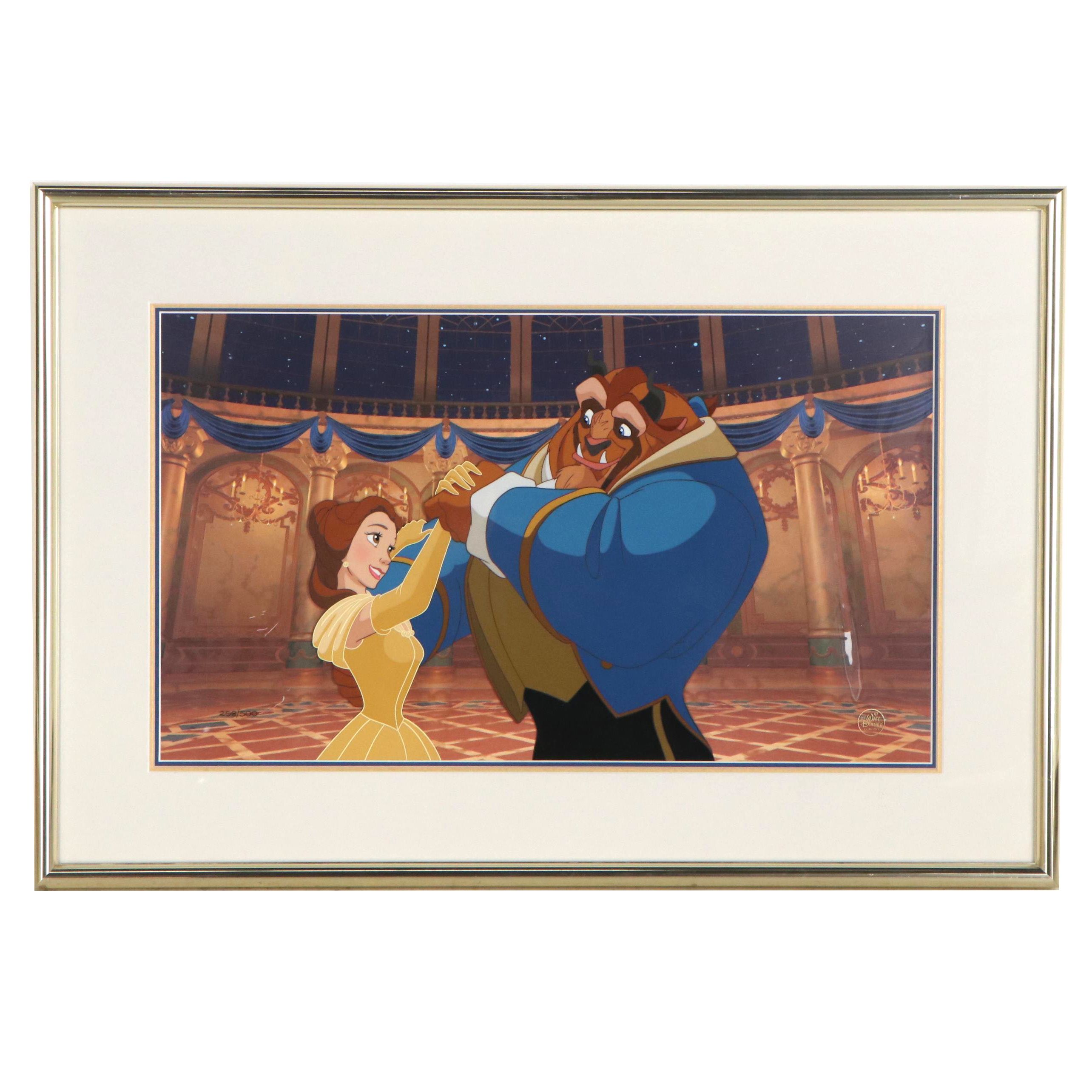 Walt Disney Hand-Painted Animation Cel from Beauty and the Beast, 1991