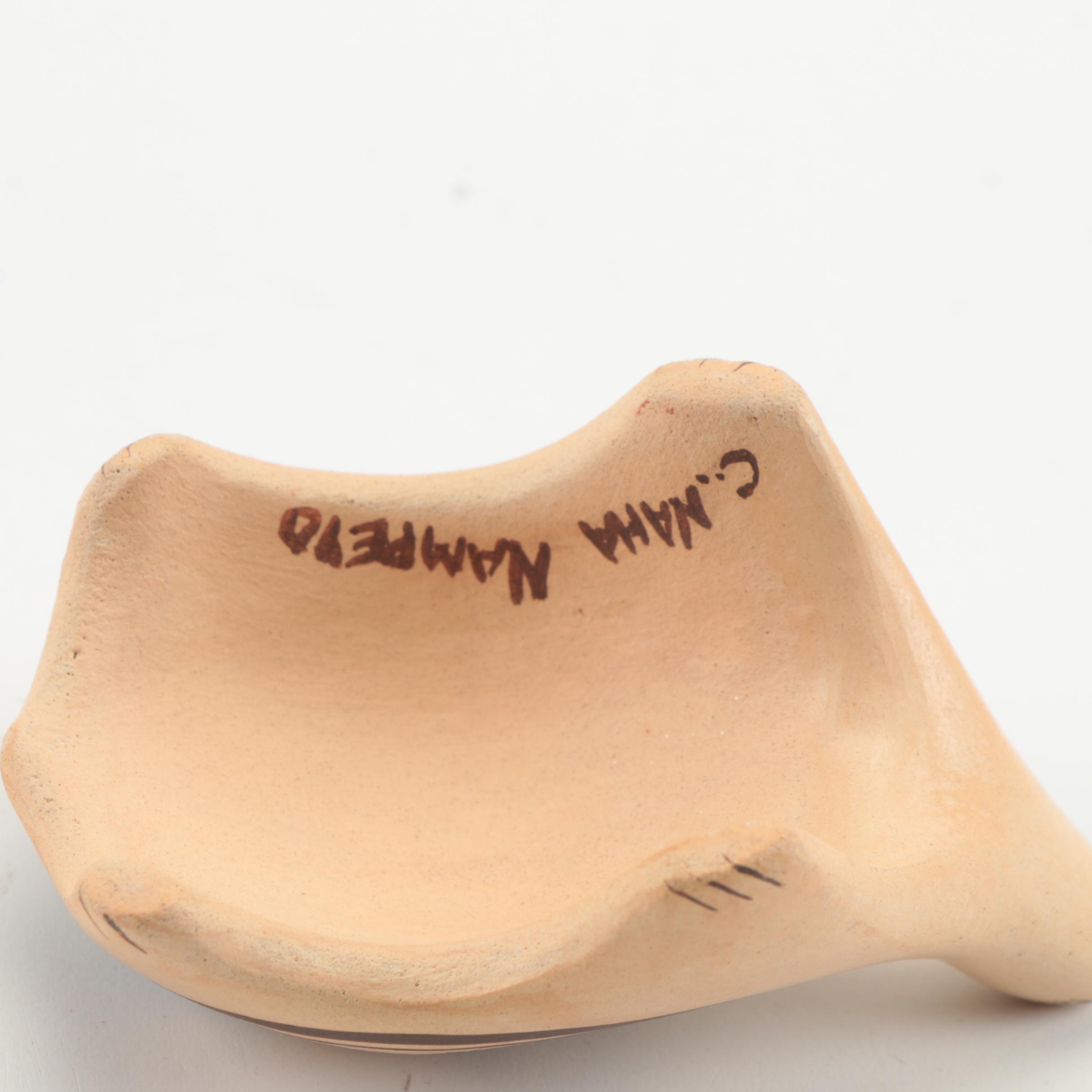 Cheryl Naha Nampeyo Hopi Vessels With Turtle Figurines, 20th Century