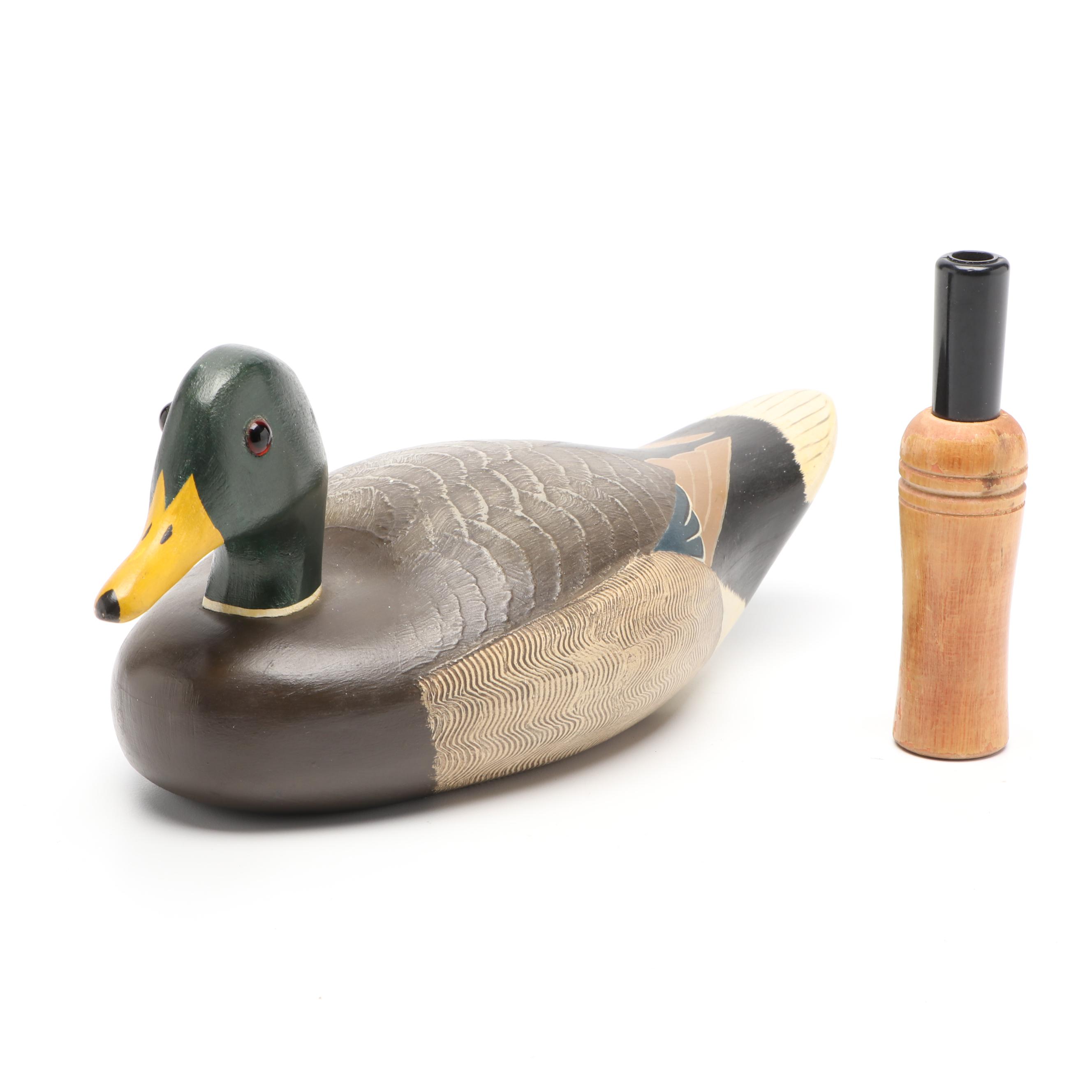 Wildflower Decoys Mallard Drake Duck Decoy With Bird Call
