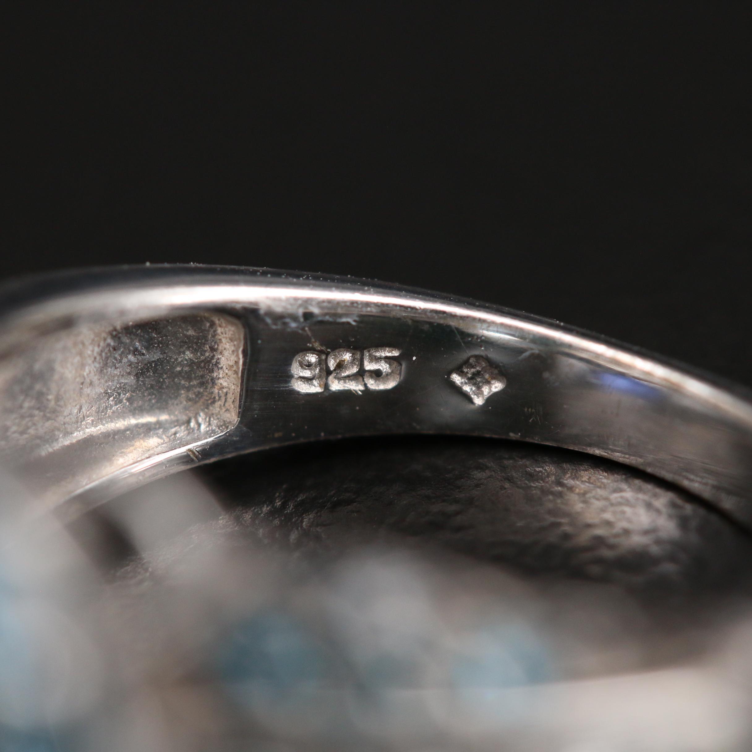 Sterling Ring Selection with Fluorite, Diopside and Zircon