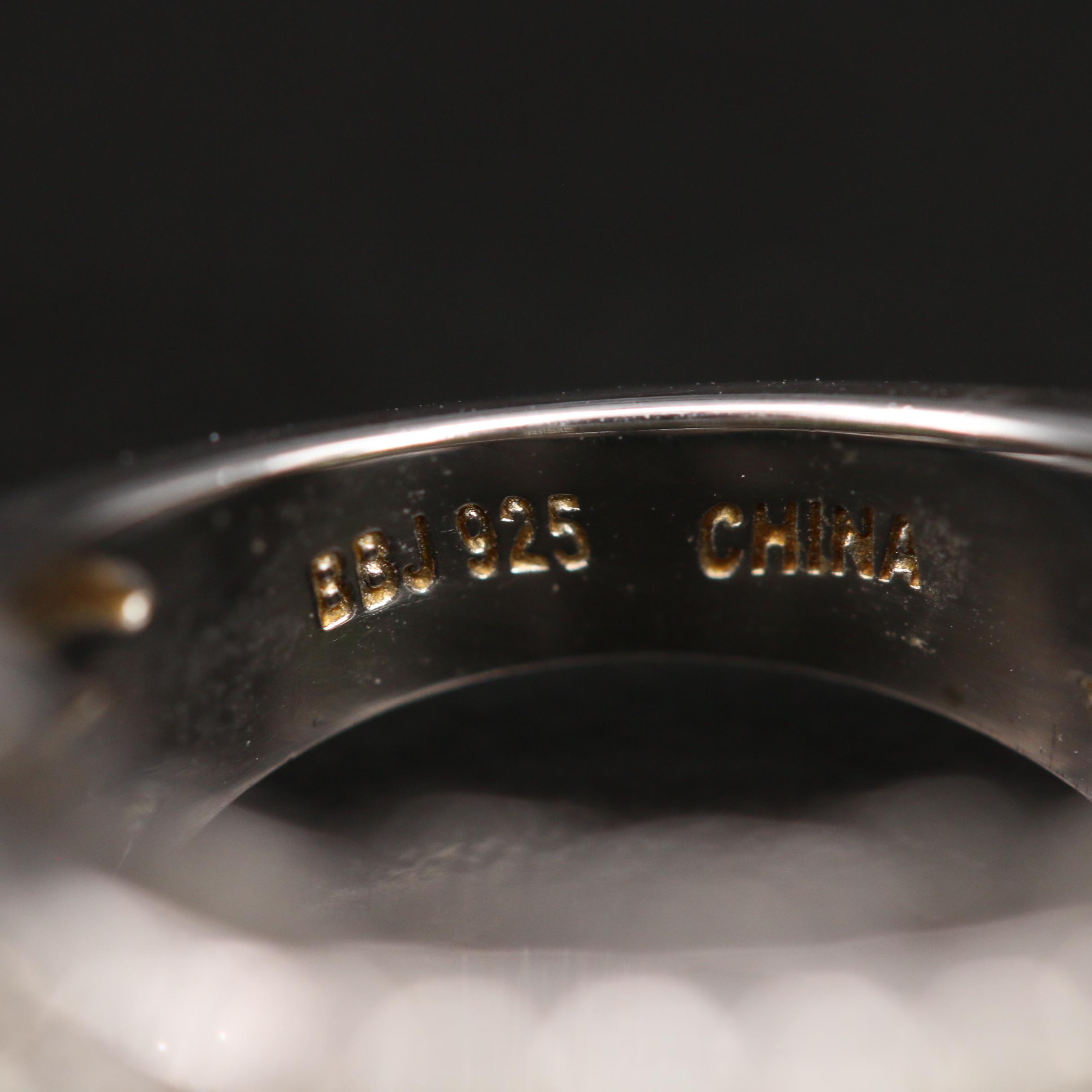 Sterling Ring Selection with Fluorite, Diopside and Zircon