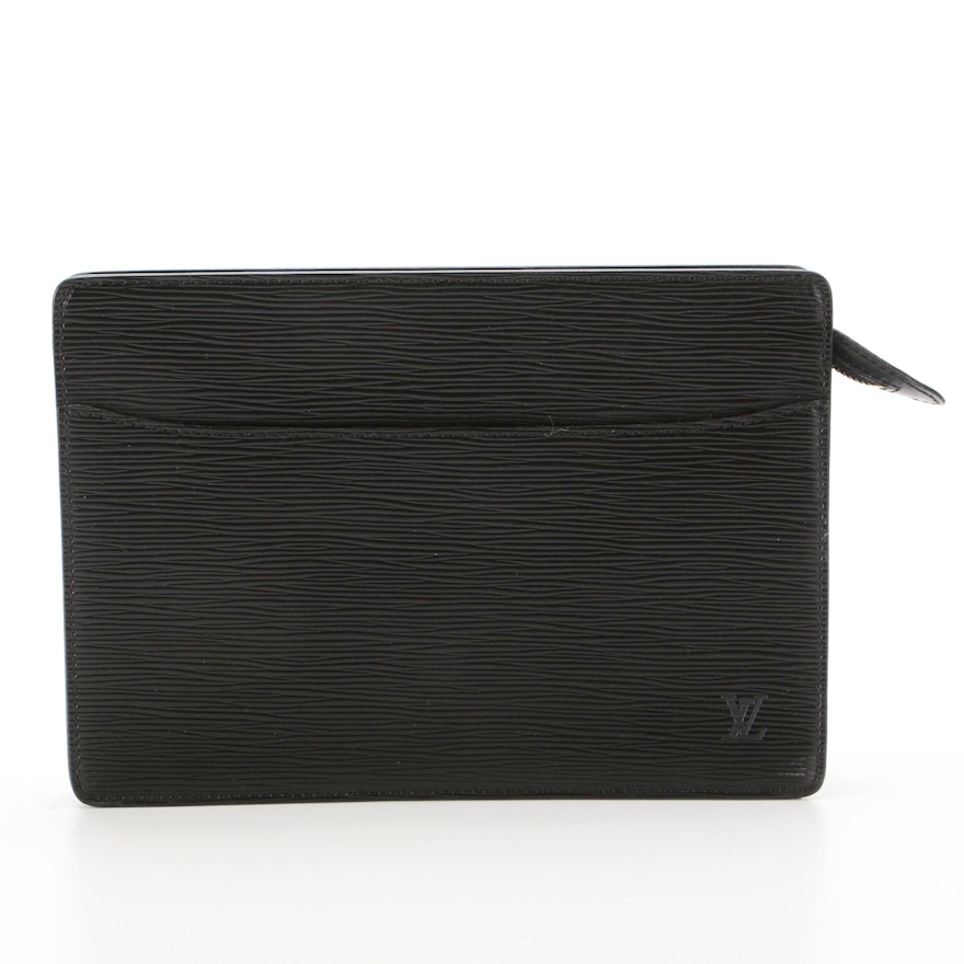 Louis Vuitton Pochette Homme in Black Epi Leather