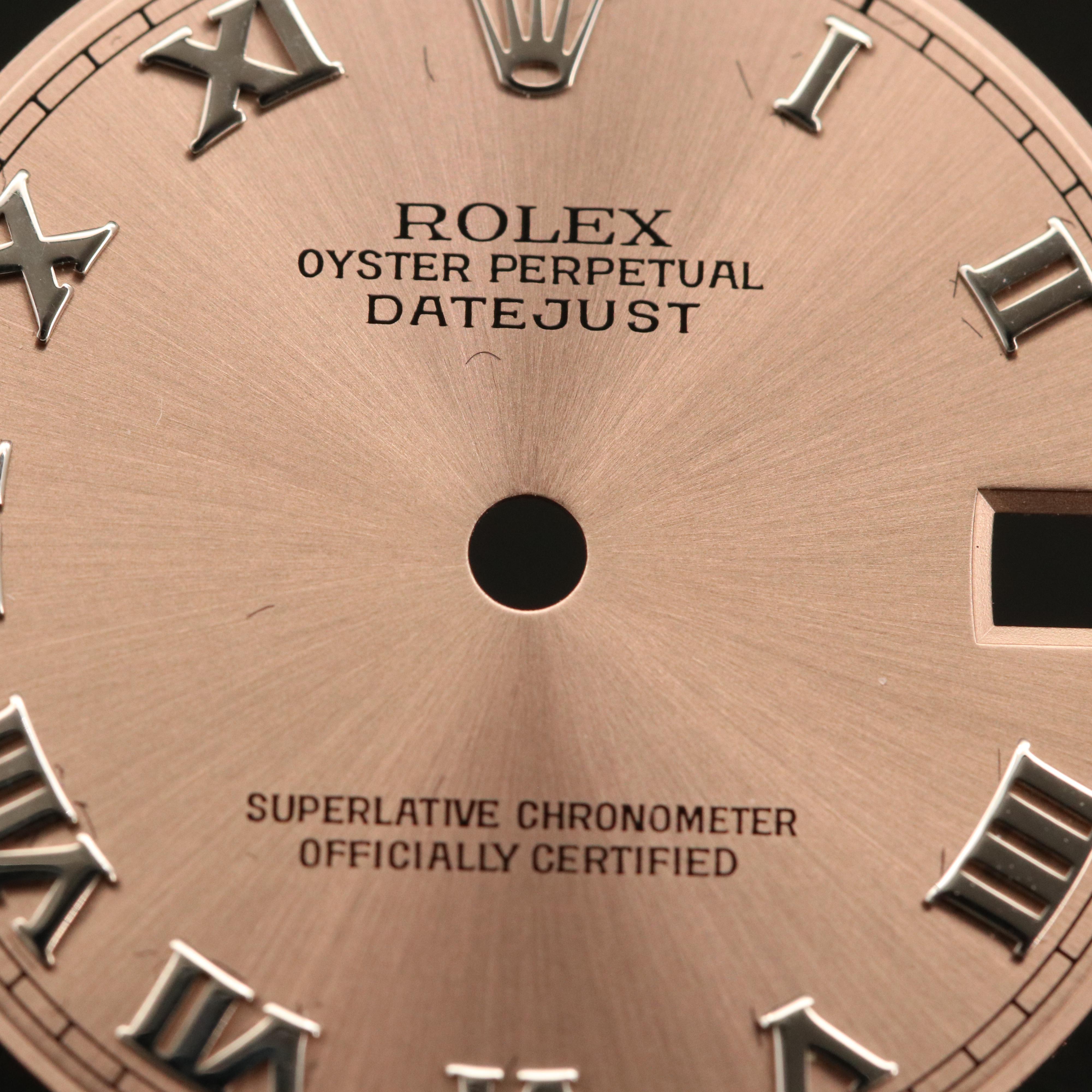 Rolex Datejust Dial in Champagne with Roman Numerals
