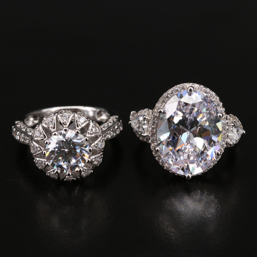 Sterling Cubic Zirconia Rings