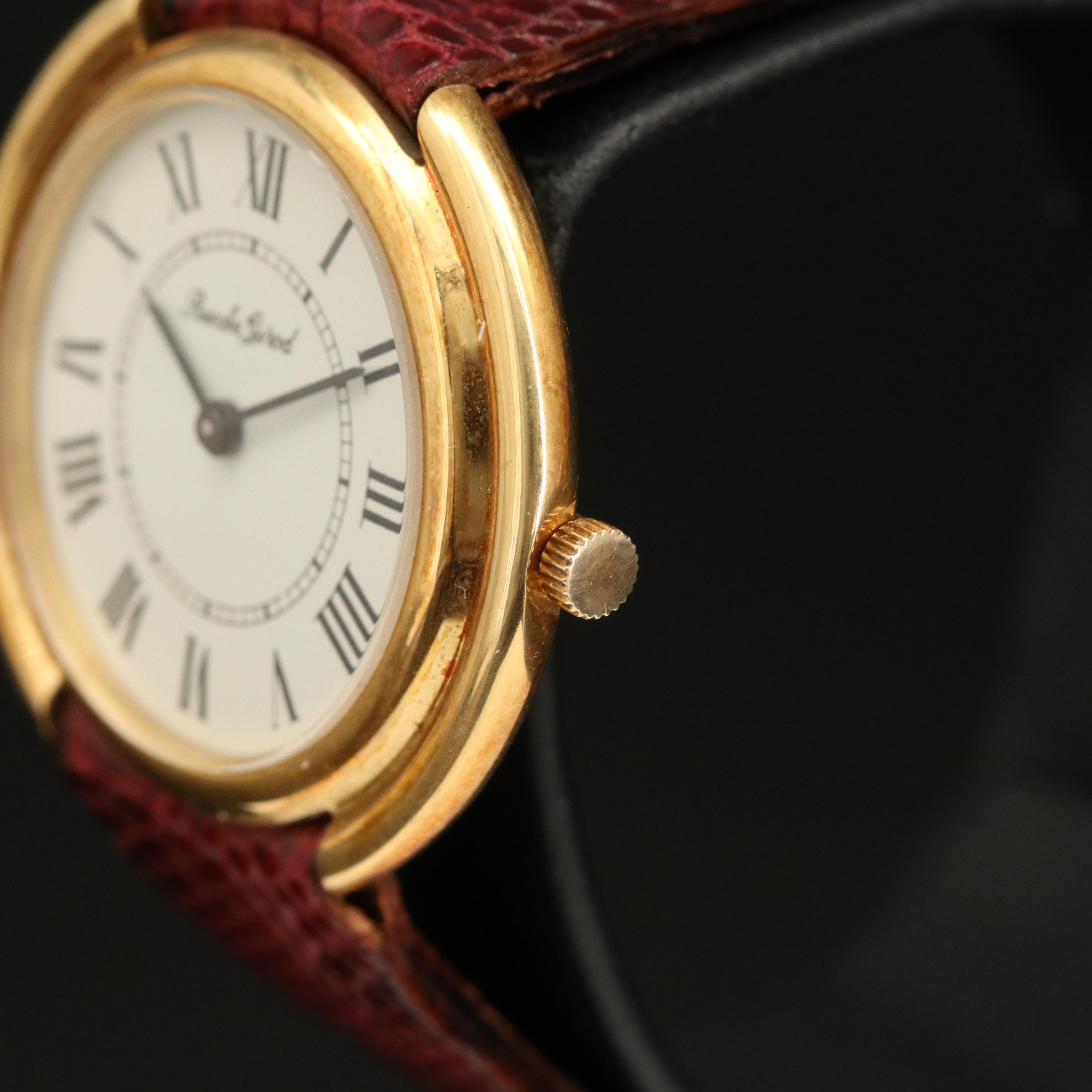 Vintage Bueche-Girod 18K Yellow Gold Stem Wind Watch