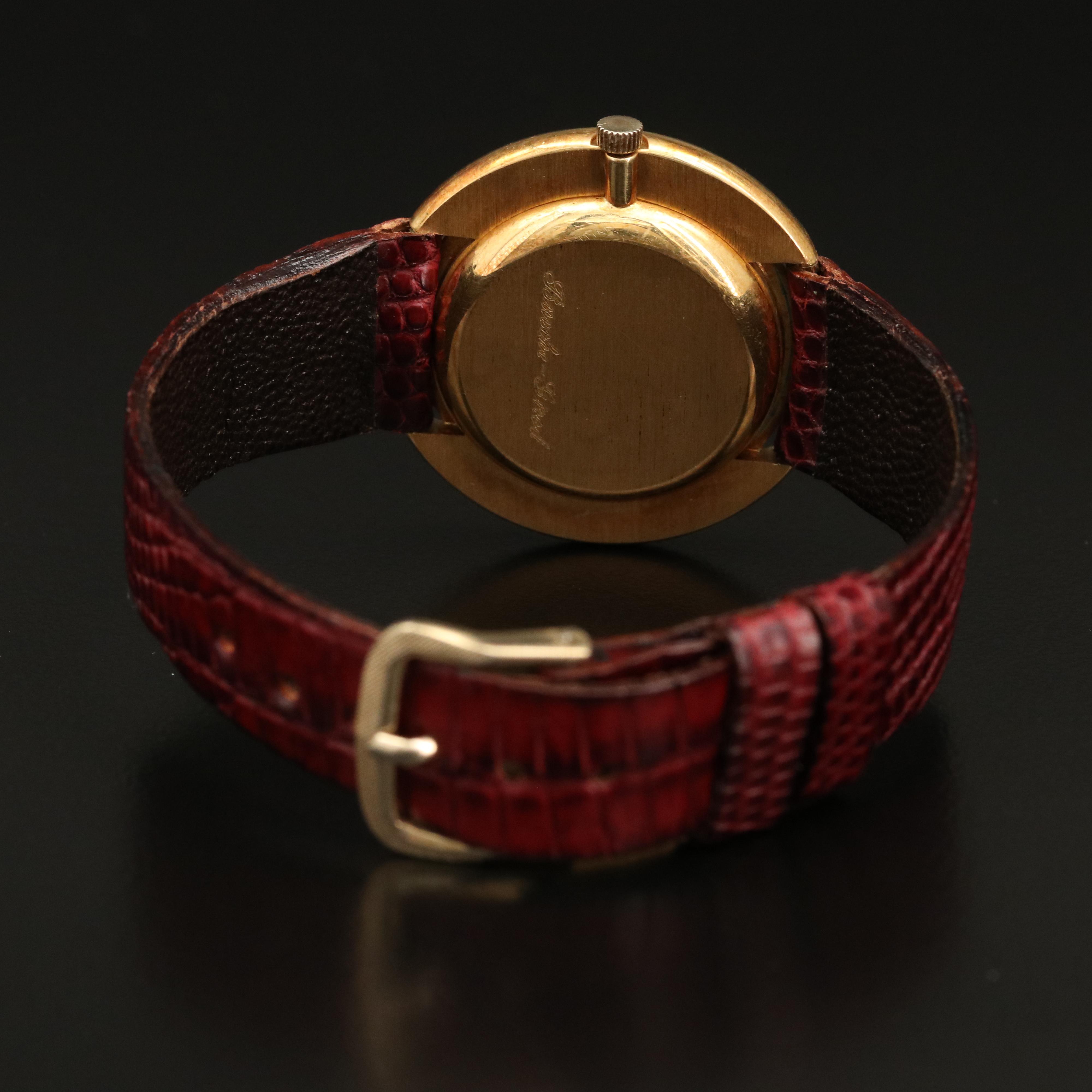 Vintage Bueche-Girod 18K Yellow Gold Stem Wind Watch