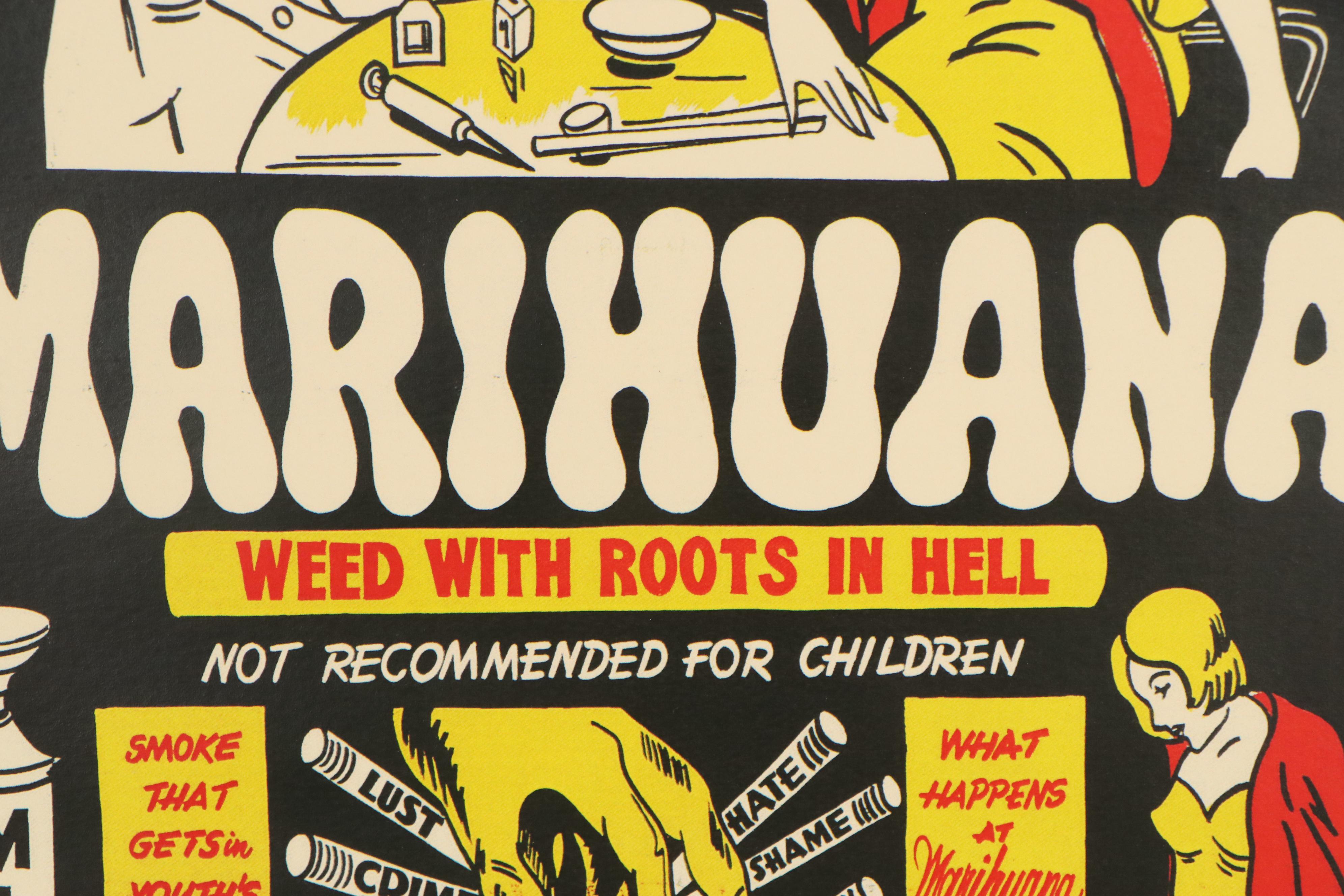 Propaganda Giclée Poster "Marihuana: Weed With Roots in Hell," 21st Century