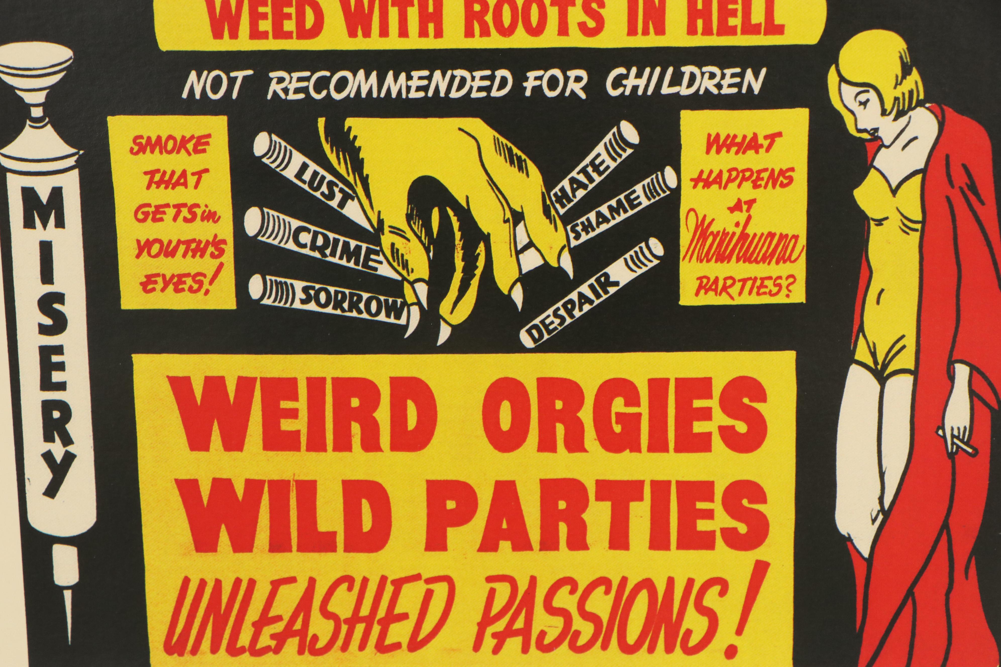 Propaganda Giclée Poster "Marihuana: Weed With Roots in Hell," 21st Century