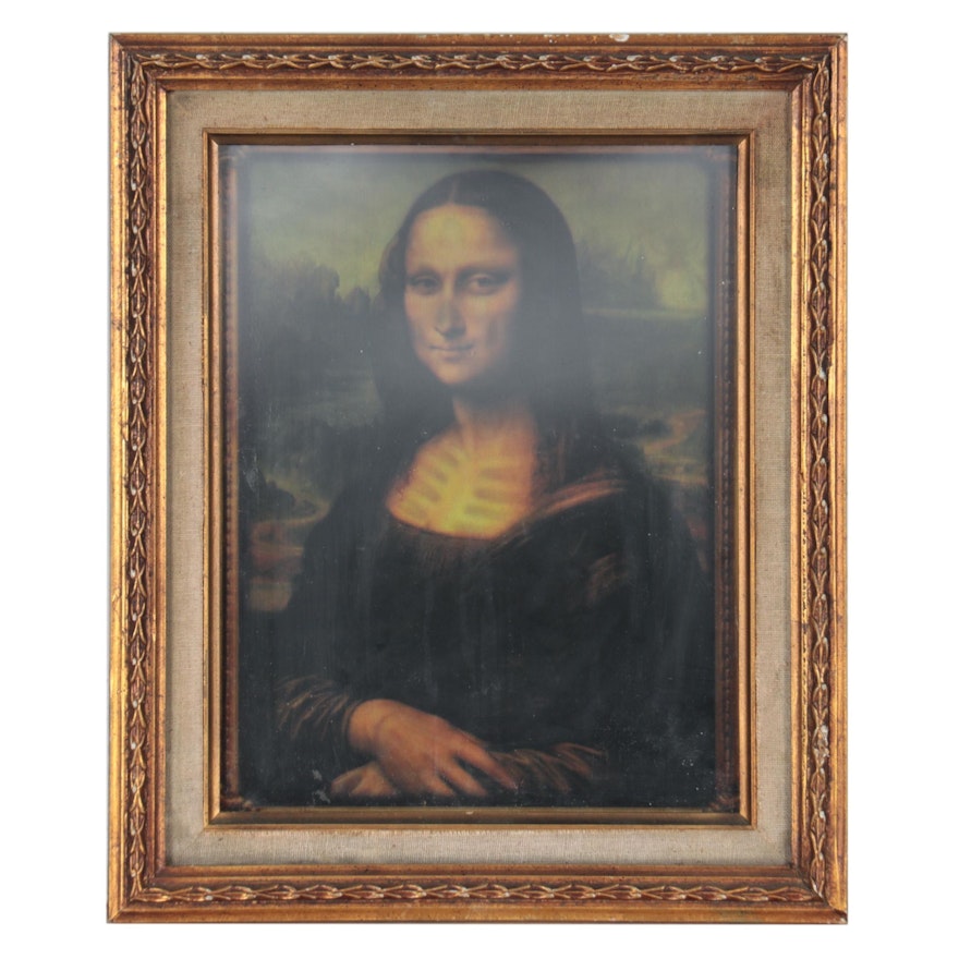Mona Lisa Skeleton Lenticular Print, Late 20th Century