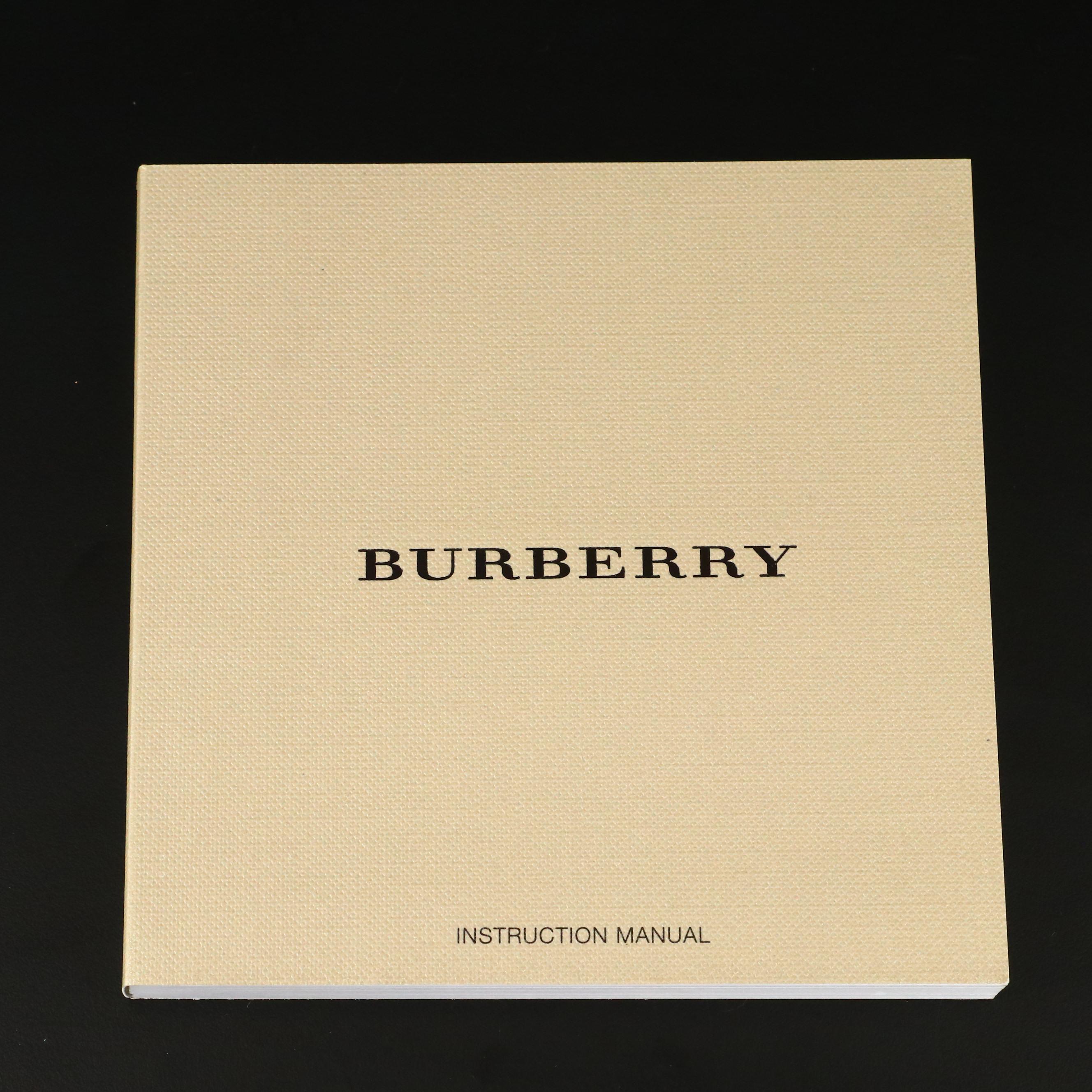 Burberry Box with Instruction Manual and Warranty Card with Booklet
