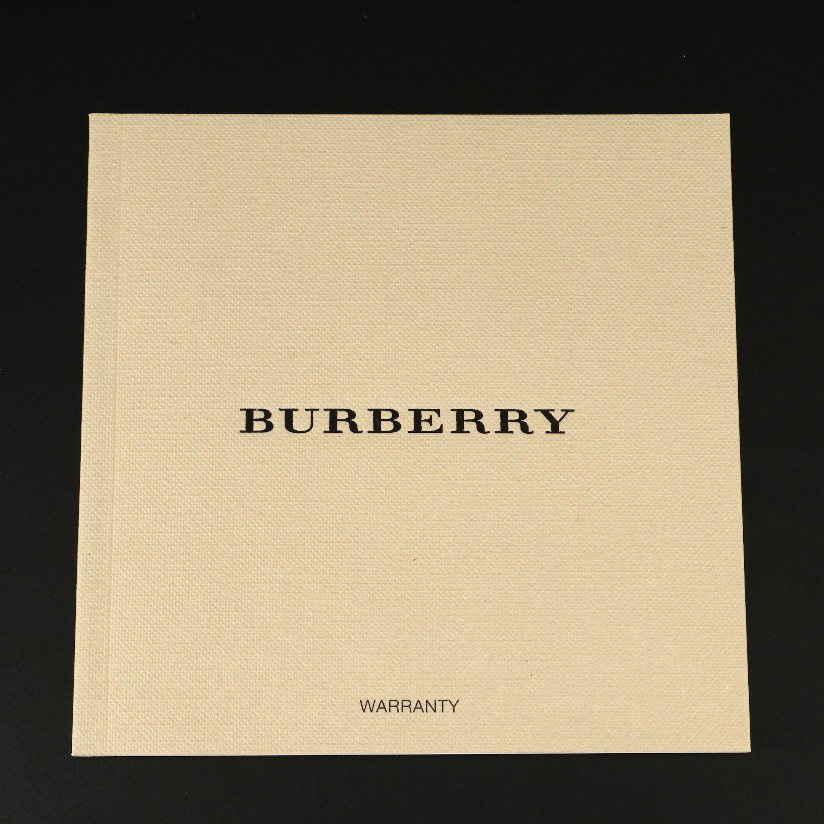 Burberry Box with Instruction Manual and Warranty Card with Booklet