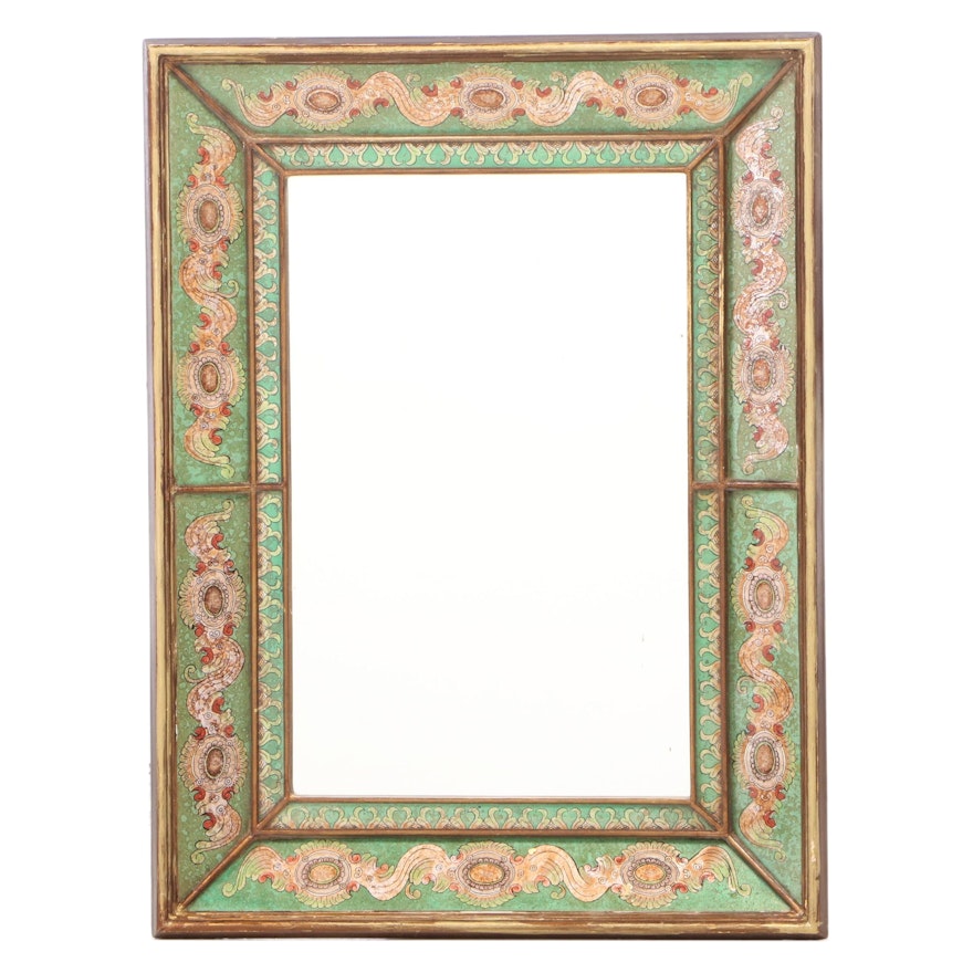 Robert M. Weiss Giltwood and Reverse-Decorated Mirror
