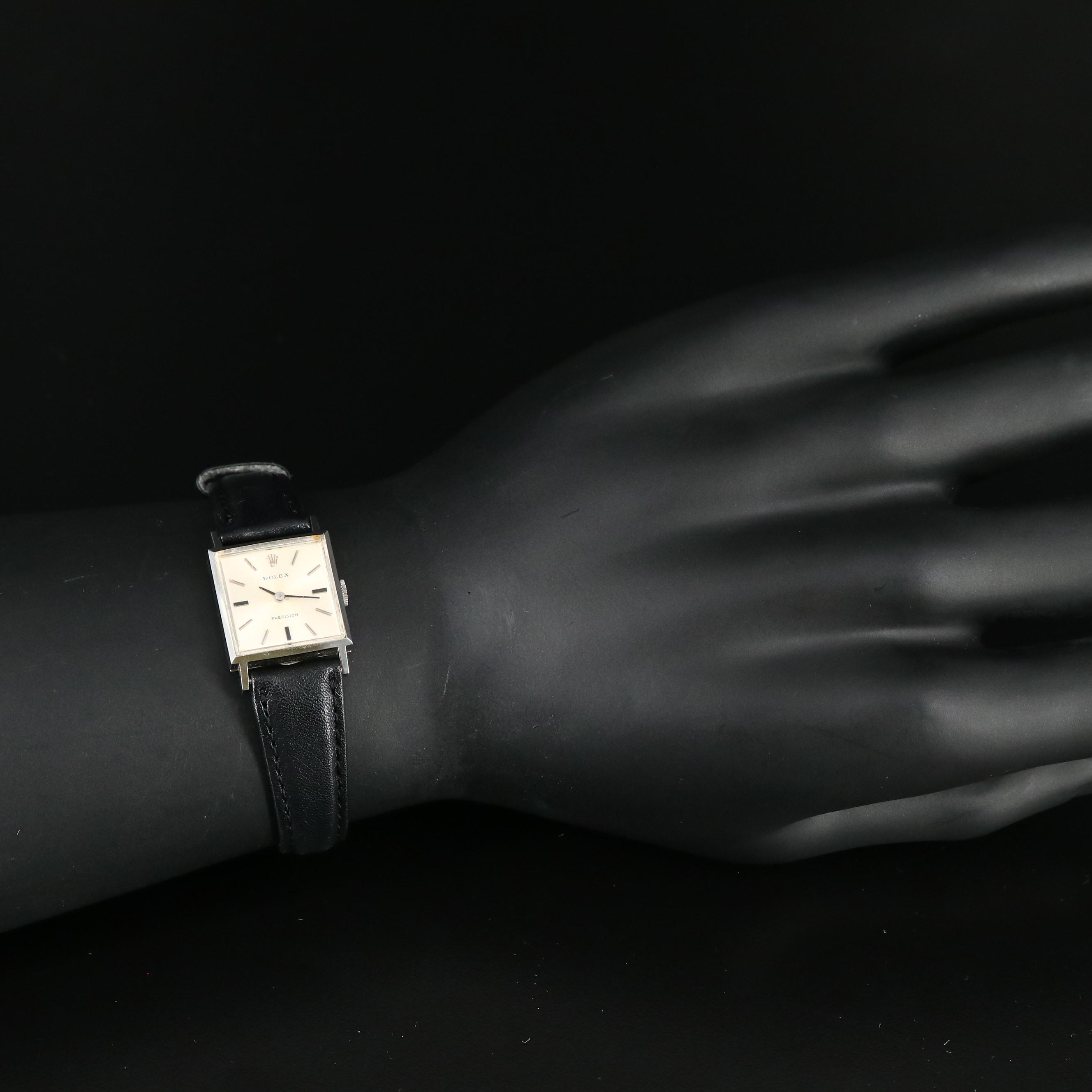 1969 Rolex Precision Stainless Steel Stem Wind Watch