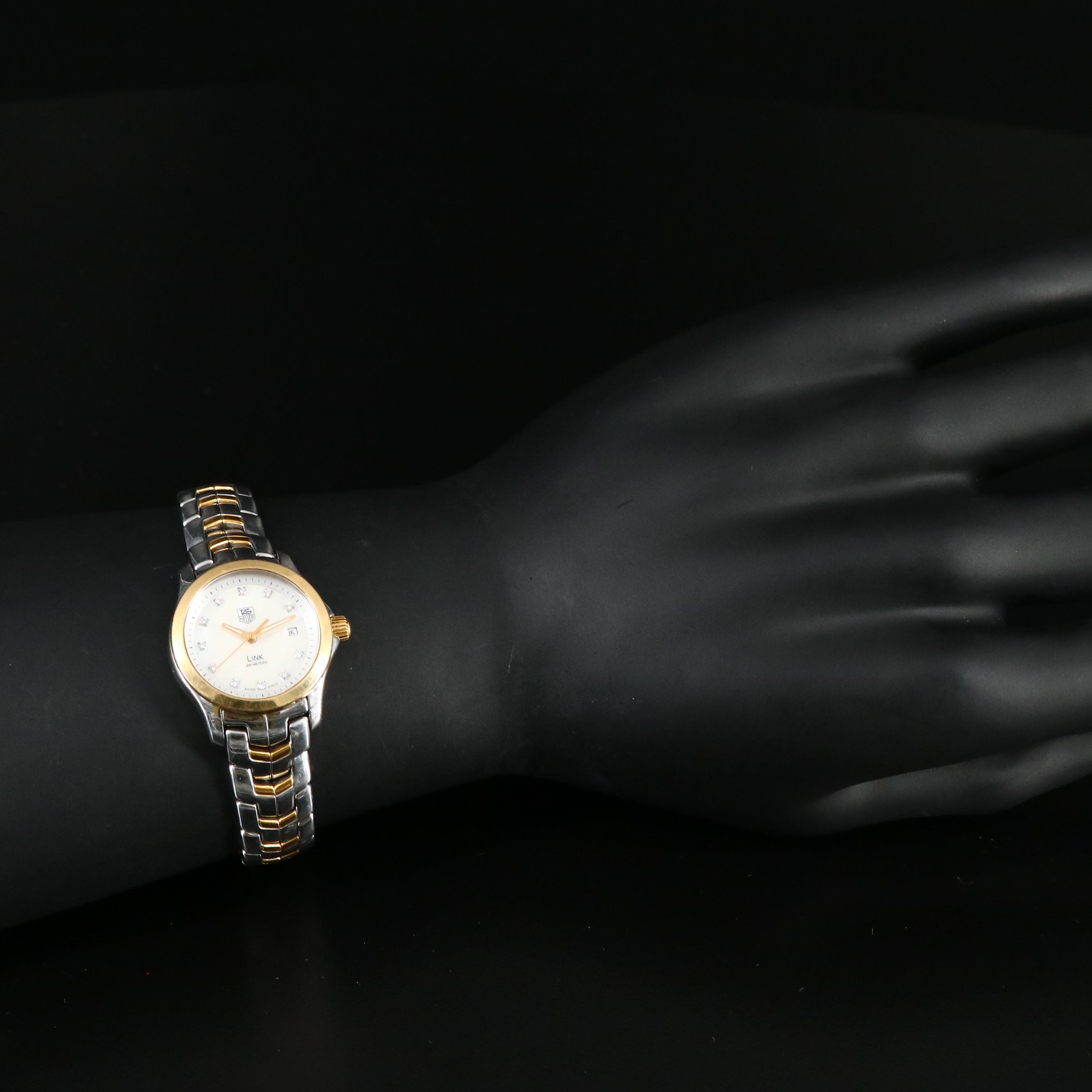 TAG Heuer Link 18K Gold and Stainless Steel Diamond Dial Watch