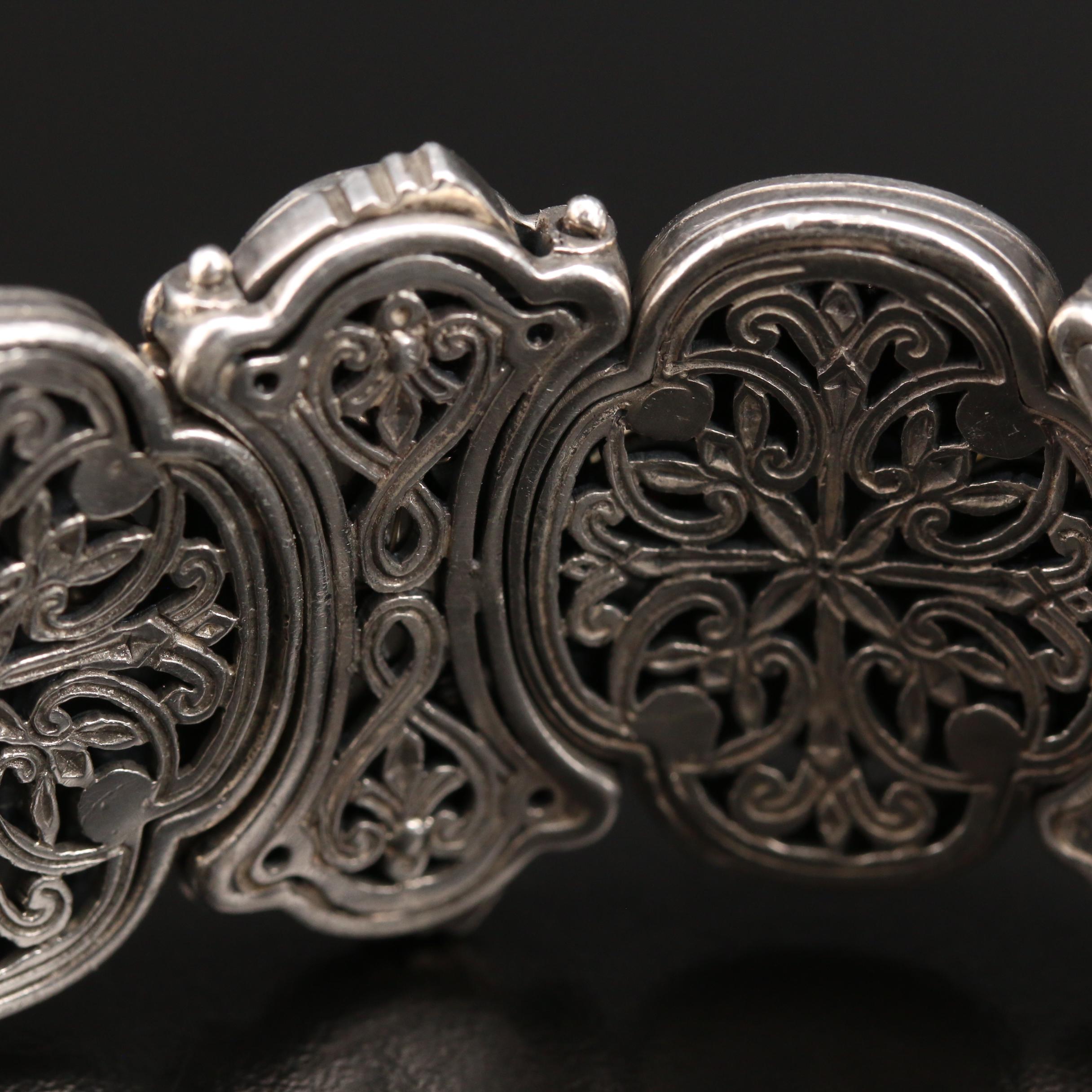 Konstantino Sterling Iolite and Rhodolite Garnet Bracelet with 18K Accents